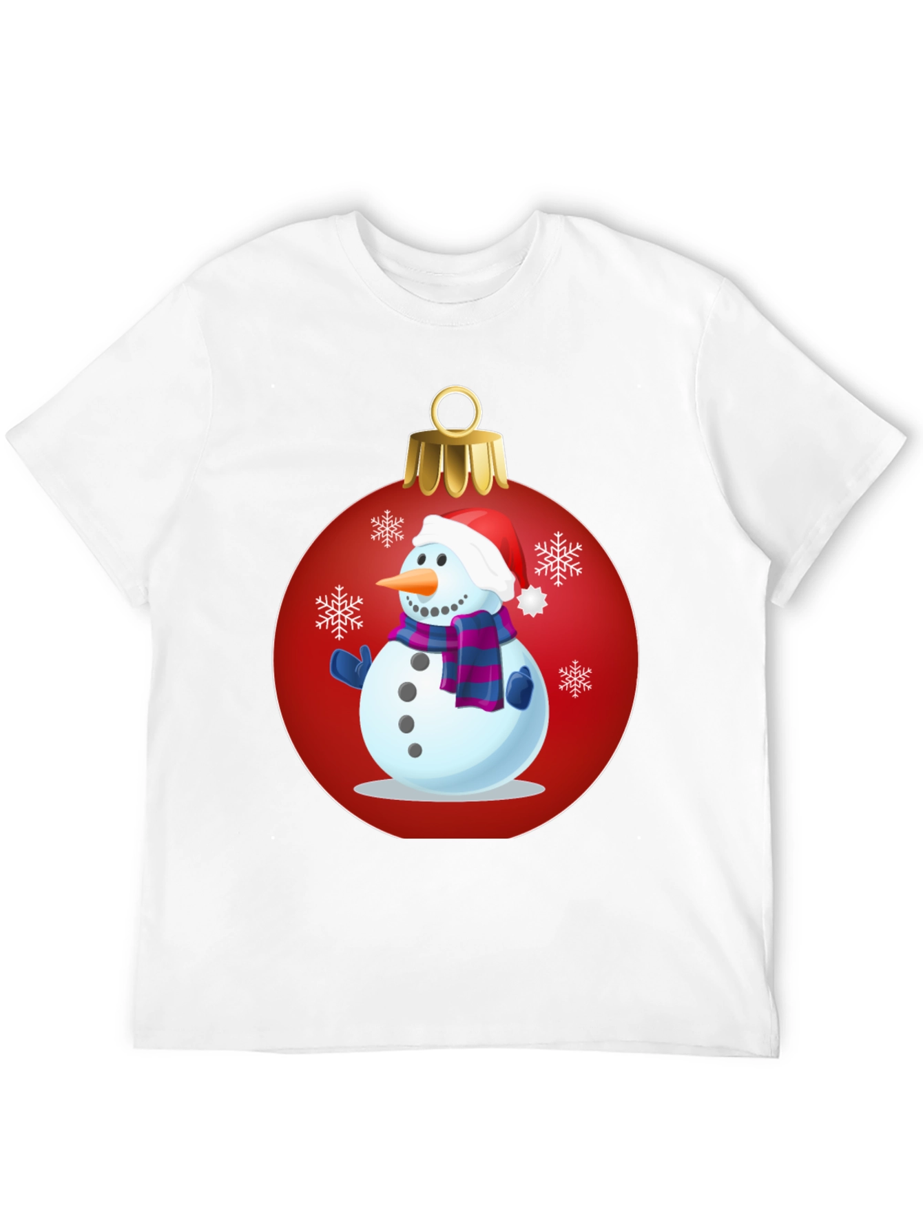 Festive Snowman Ornament Graphic Tee