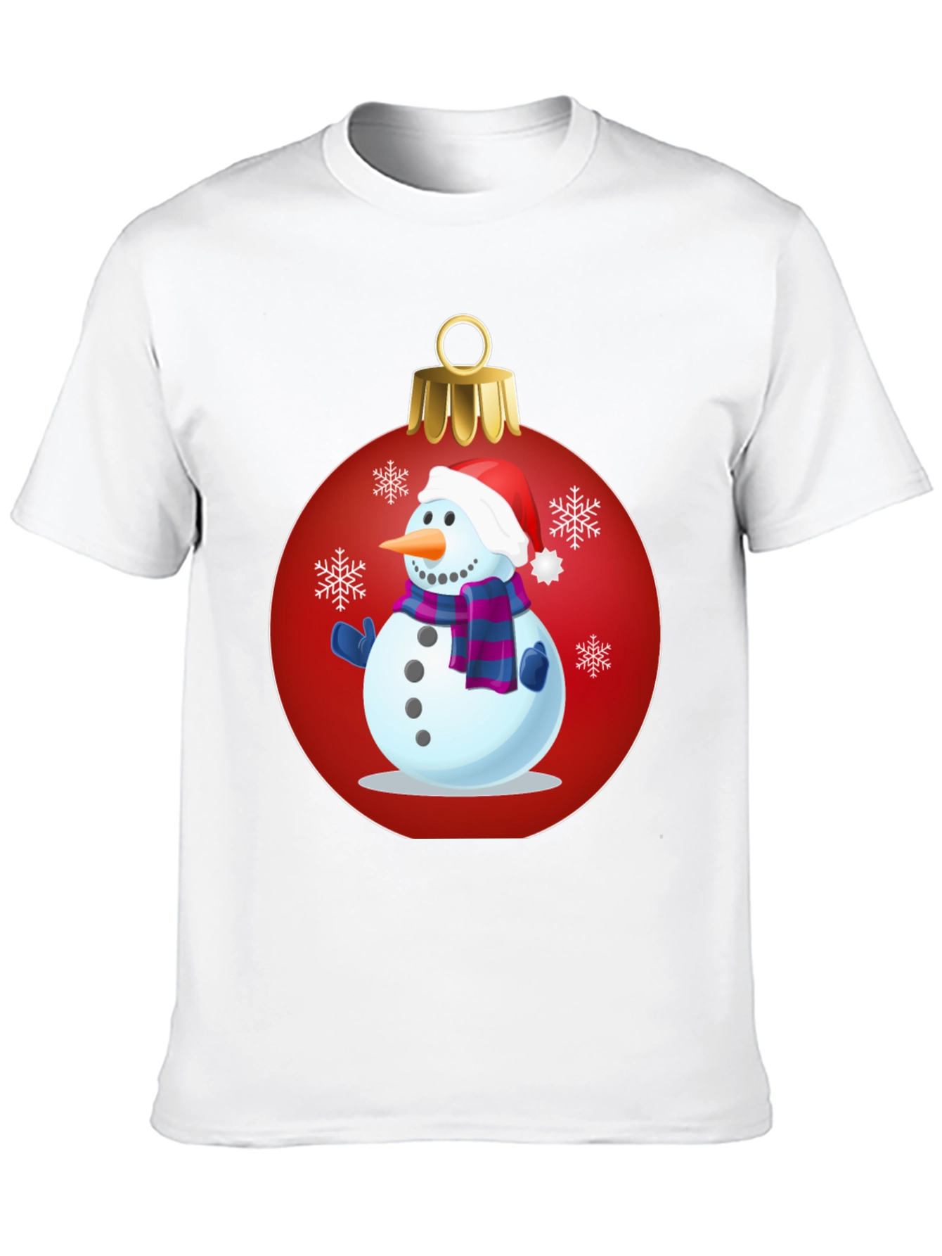 Festive Snowman Ornament Graphic Tee