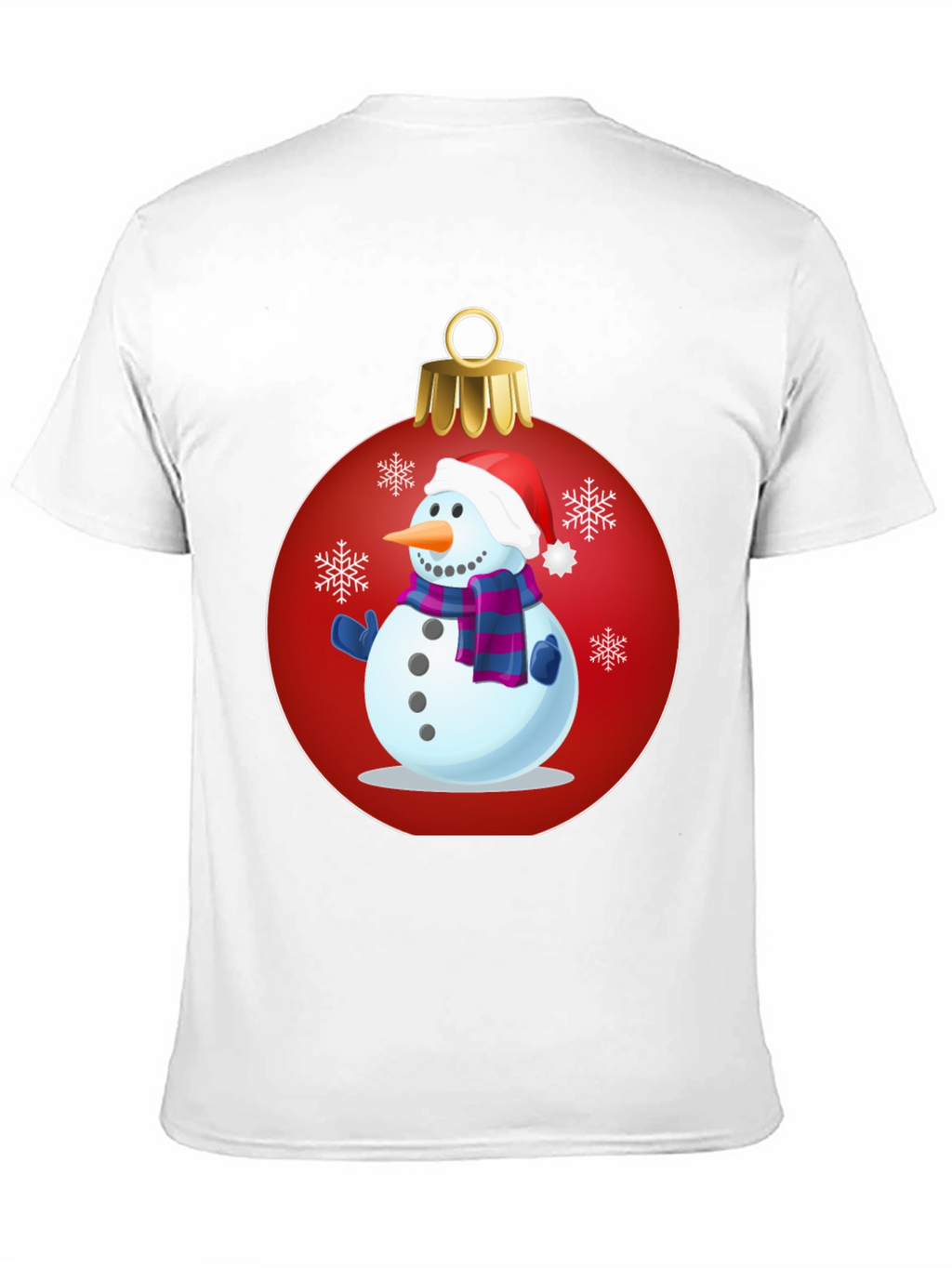Festive Snowman Ornament Graphic Tee