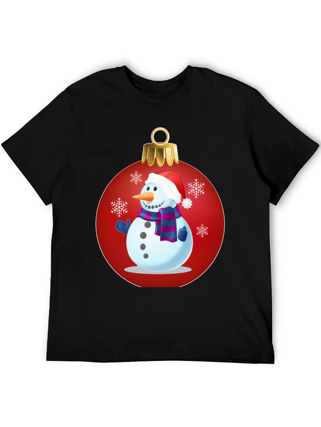 Festive Snowman Ornament Graphic Tee