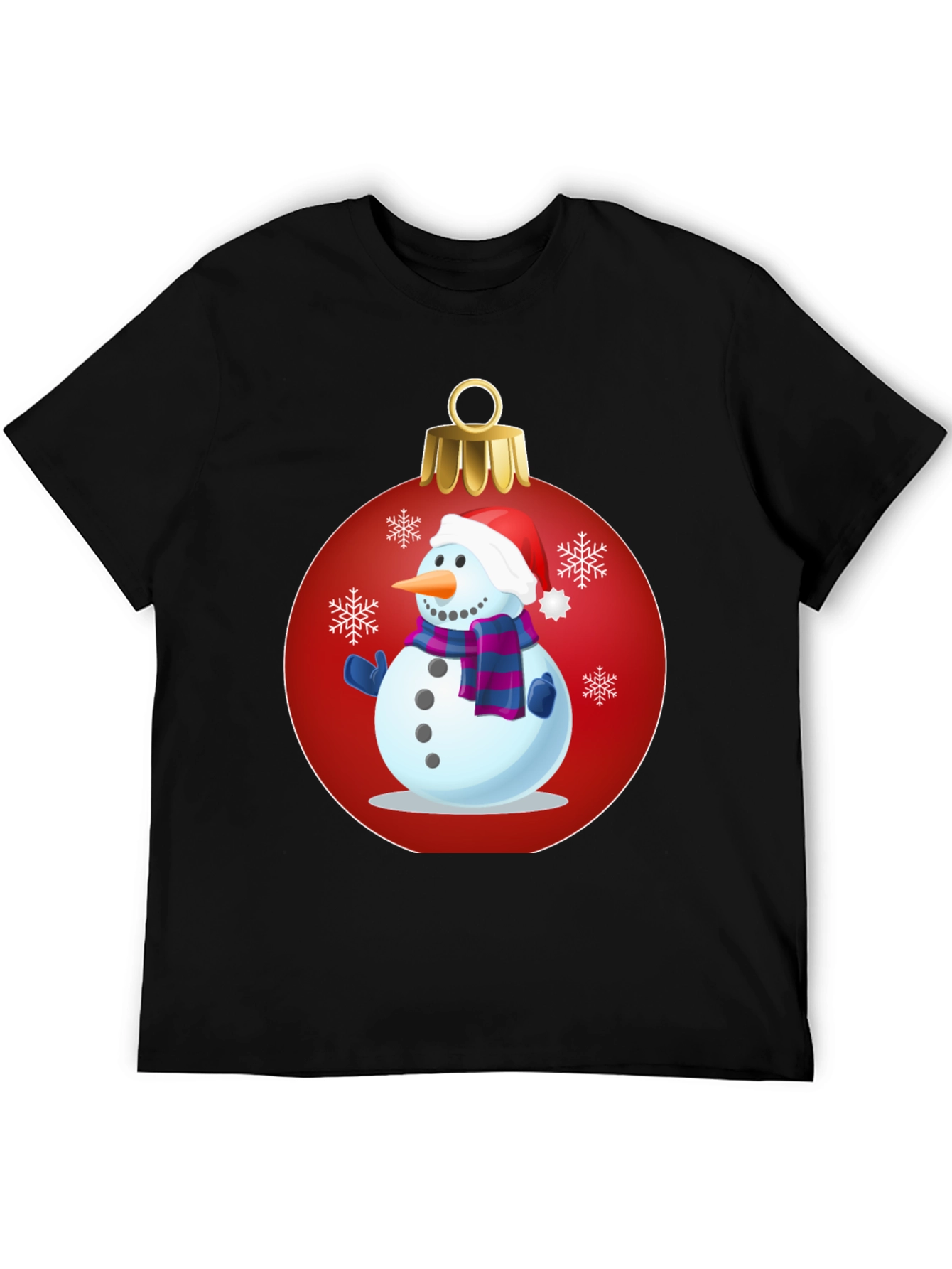 Festive Snowman Ornament Graphic Tee