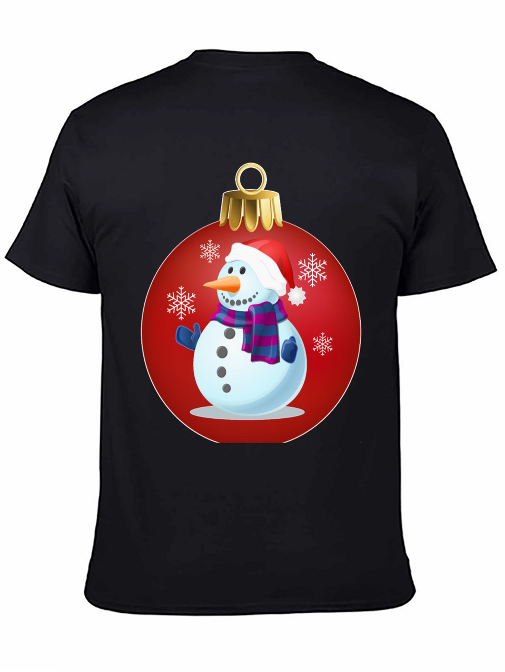 Festive Snowman Ornament Graphic Tee