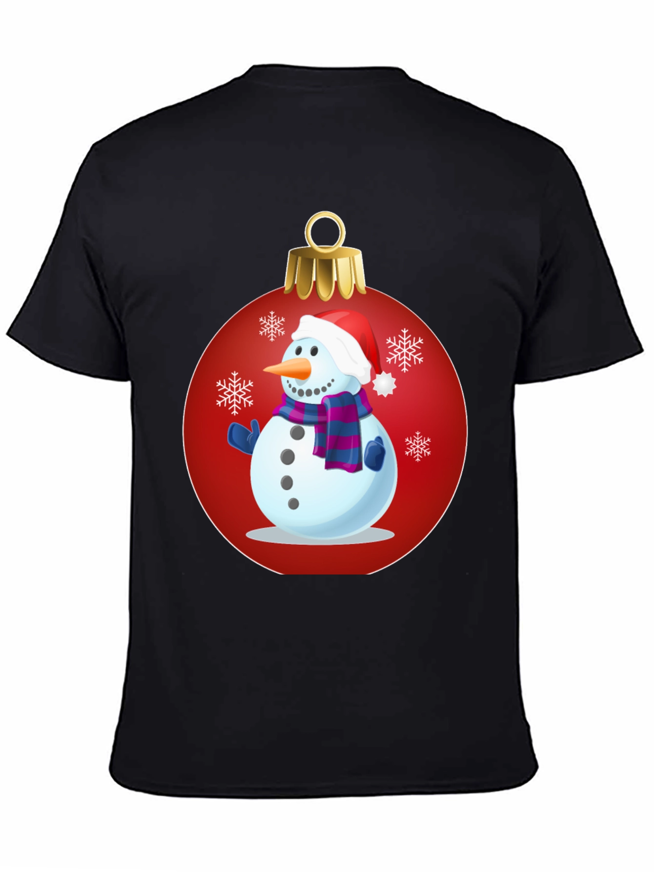 Festive Snowman Ornament Graphic Tee