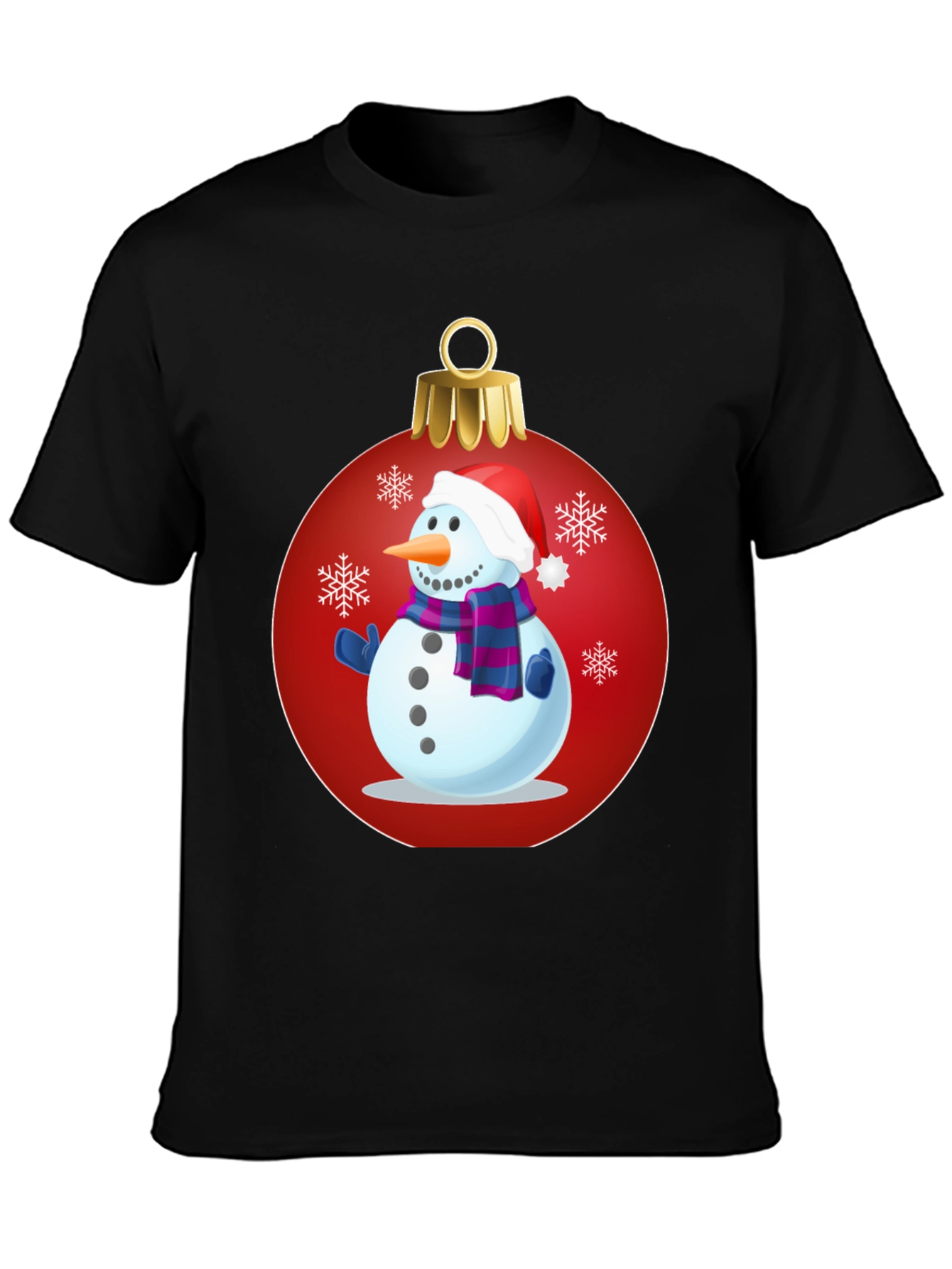 Festive Snowman Ornament Graphic Tee