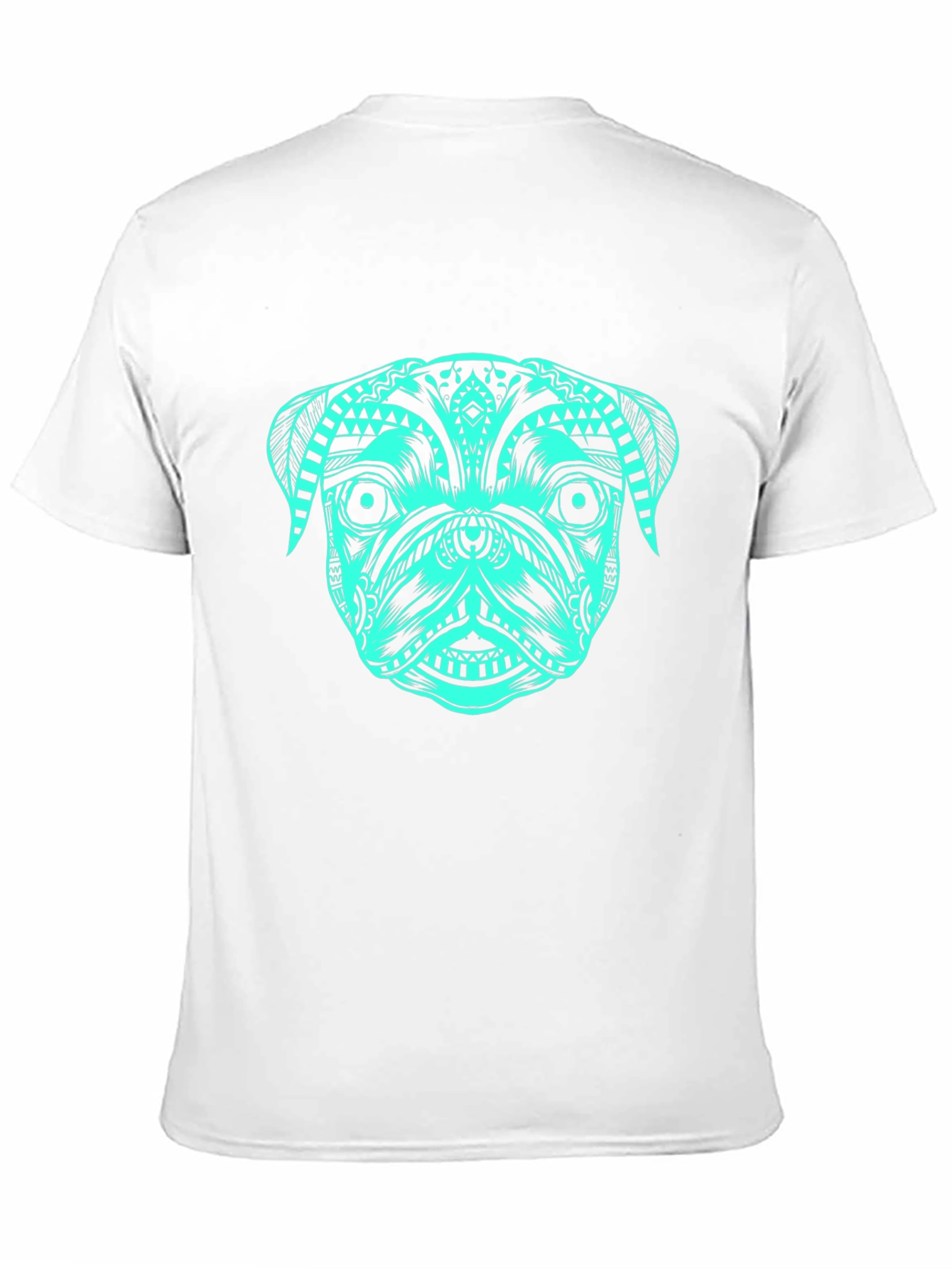 Tribal Pug Graphic Tee - Black