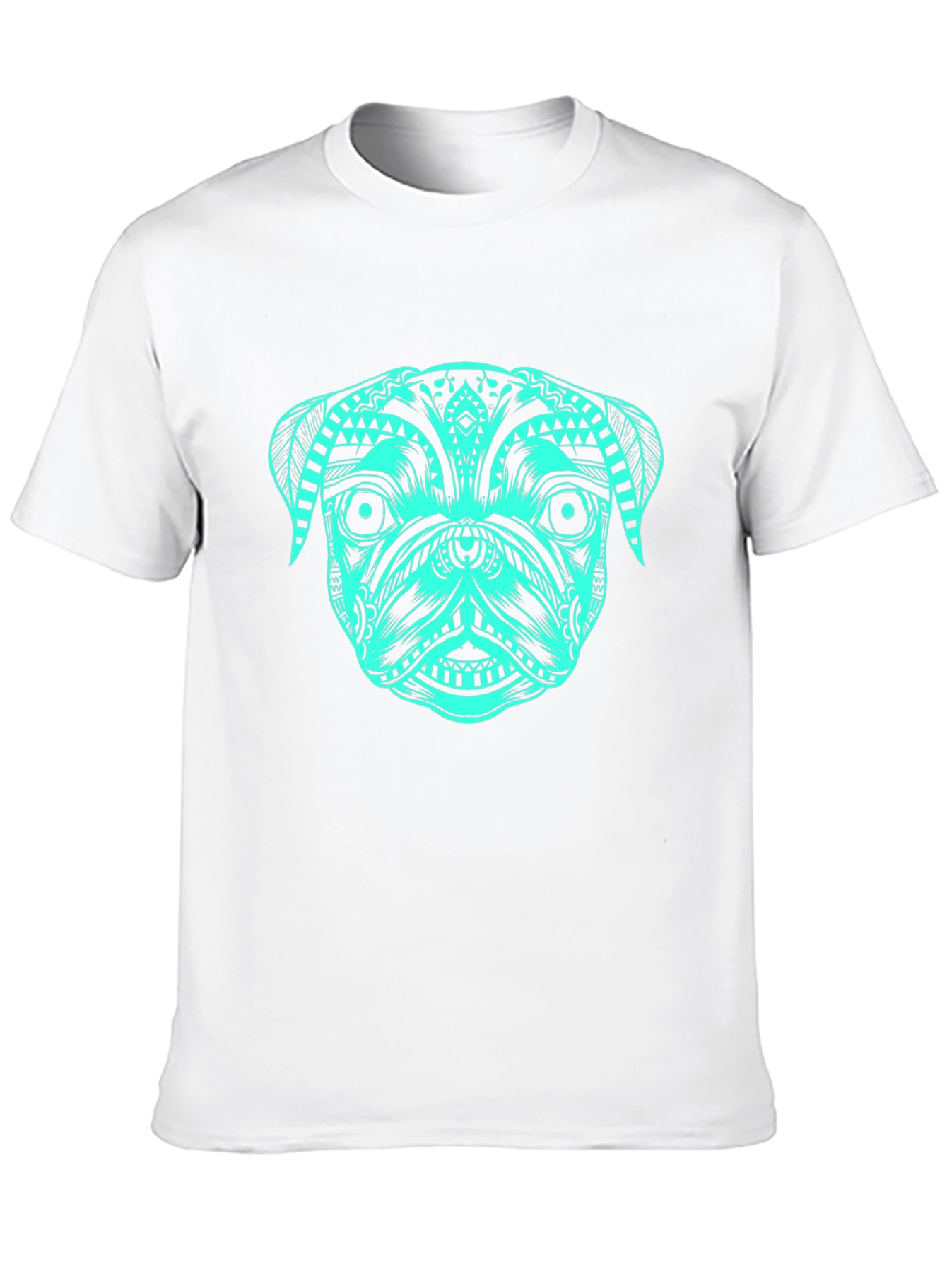 Tribal Pug Graphic Tee - Black