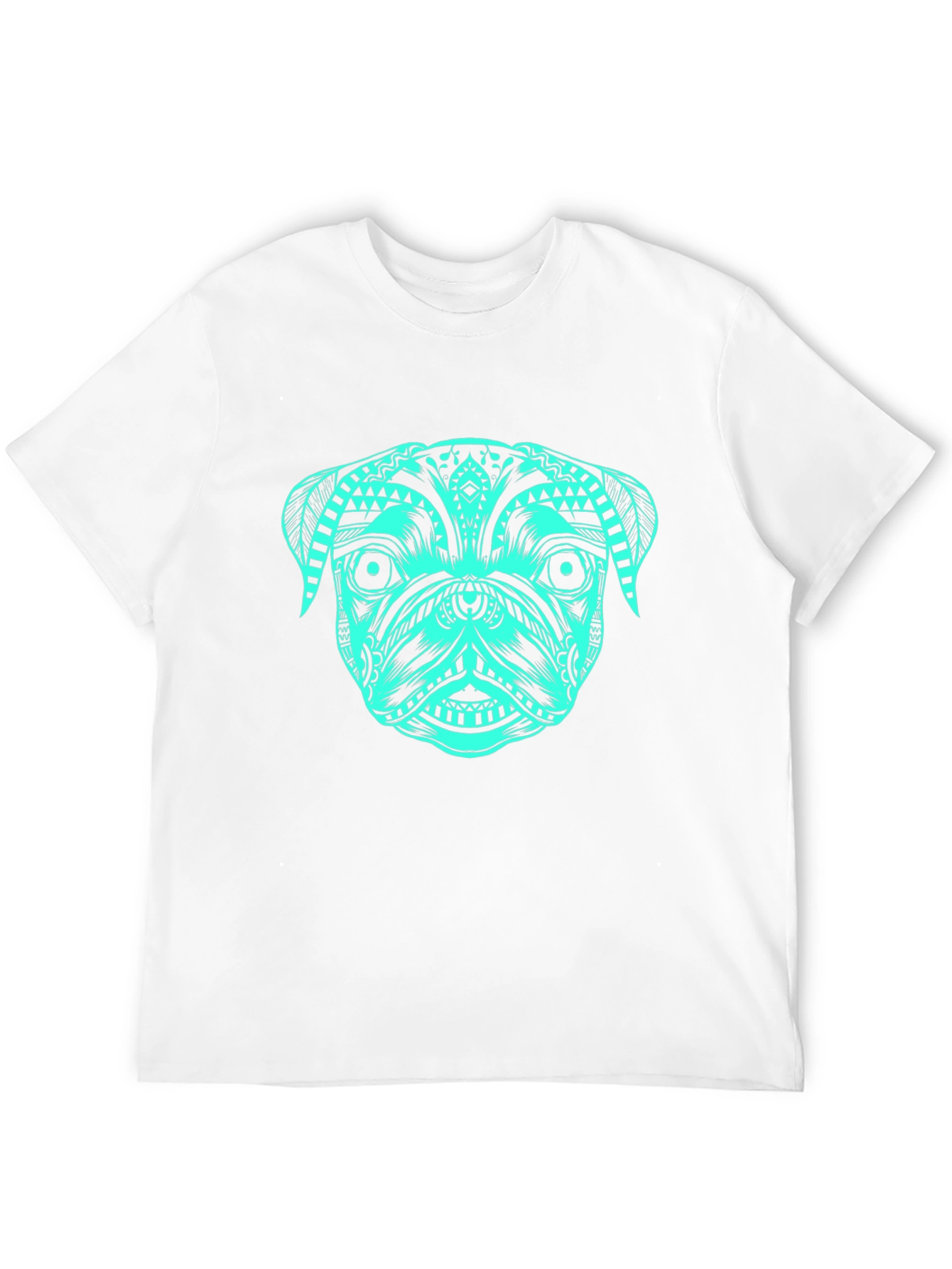Tribal Pug Graphic Tee - Black