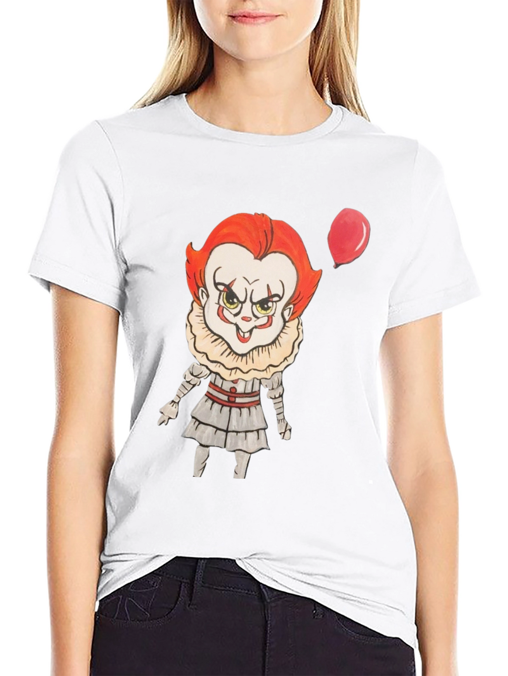 Pennywise Cartoon Graphic Print T-Shirt
