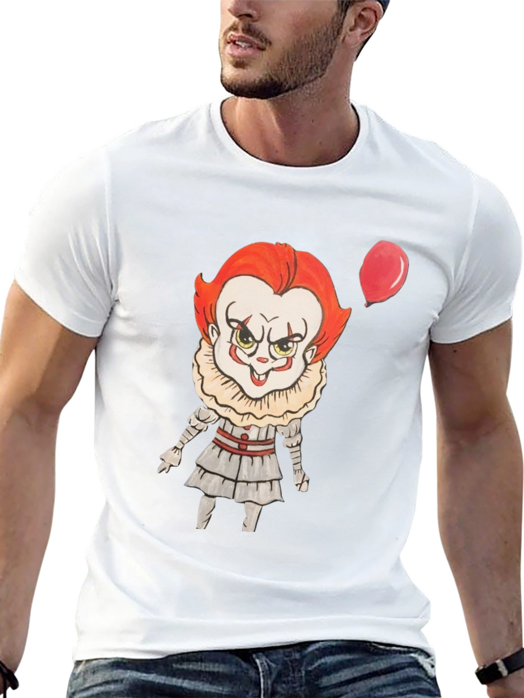 Pennywise Cartoon Graphic Print T-Shirt