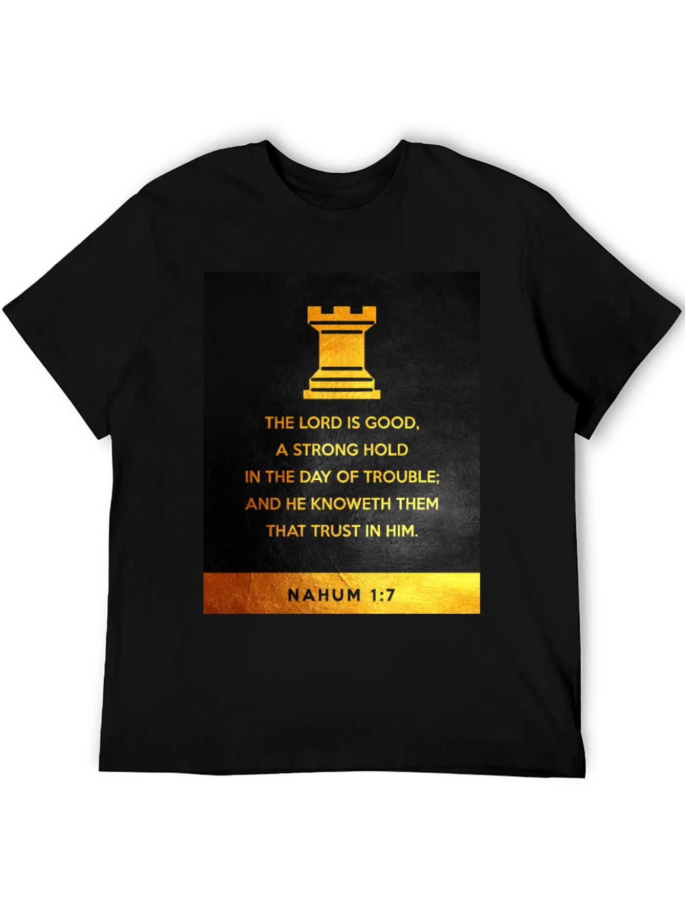Nahum 1:7 Christian T-Shirt - The Lord Is Good
