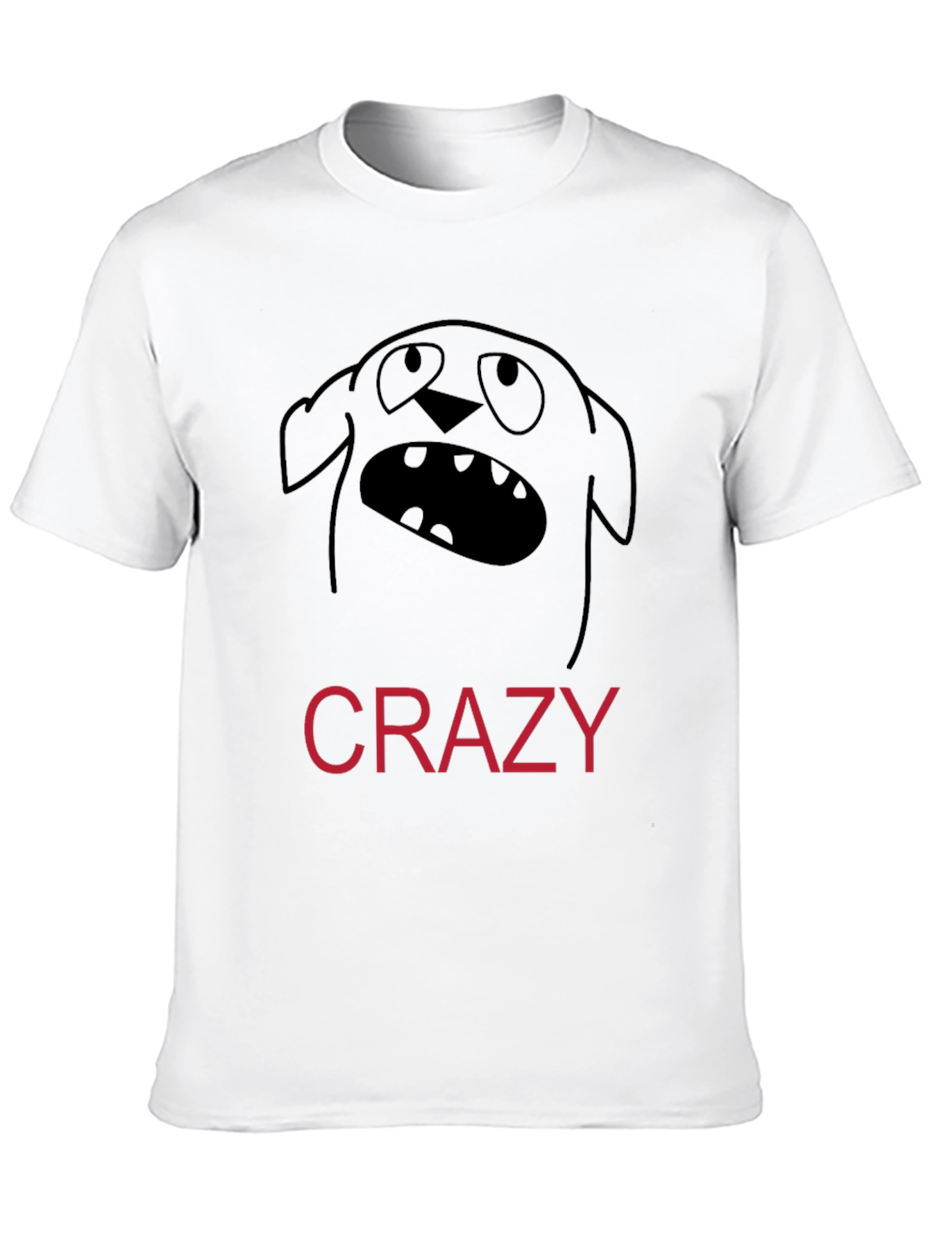 Crazy Dog Graphic Tee - Funny Black T-Shirt