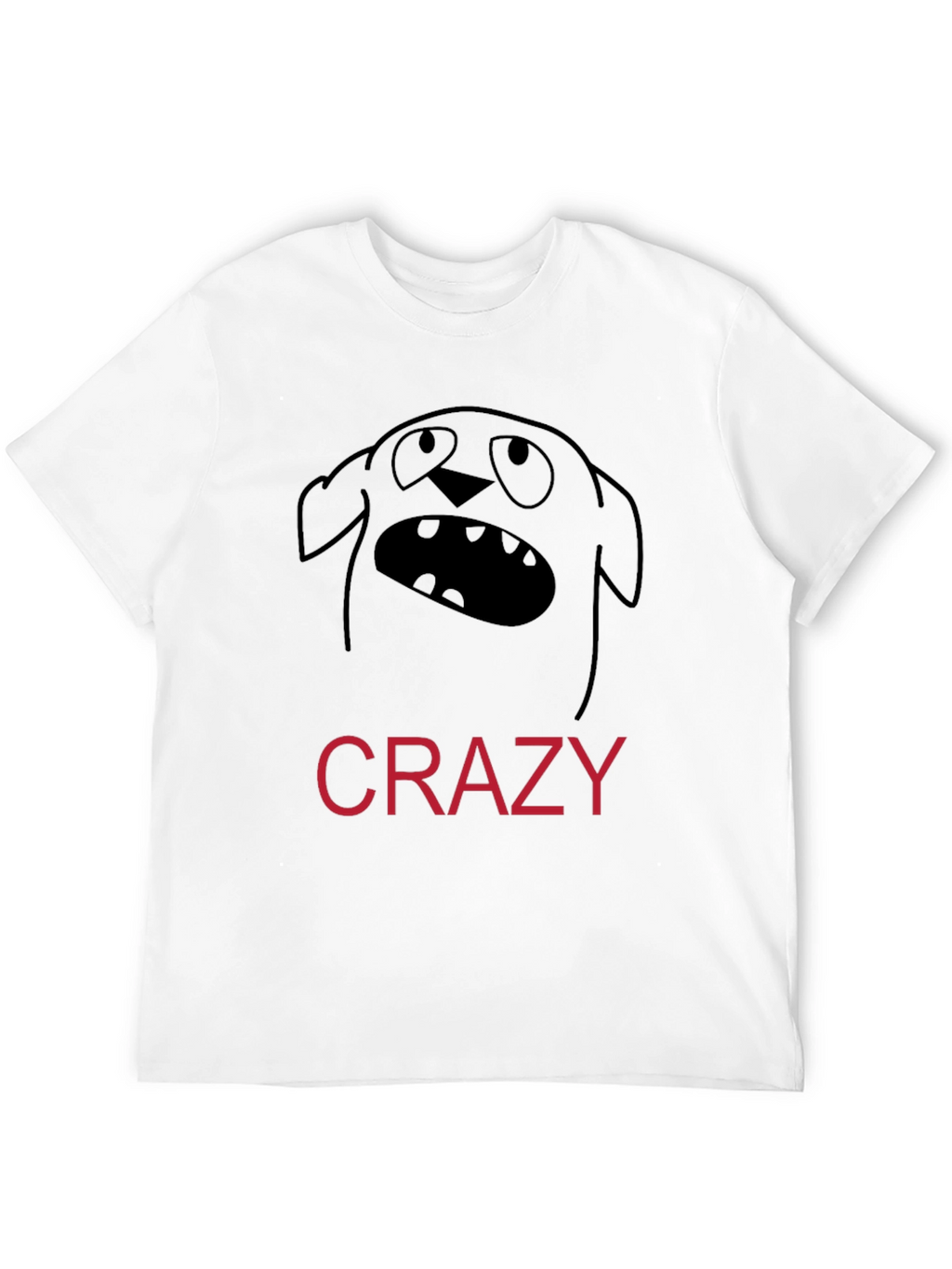 Crazy Dog Graphic Tee - Funny Black T-Shirt
