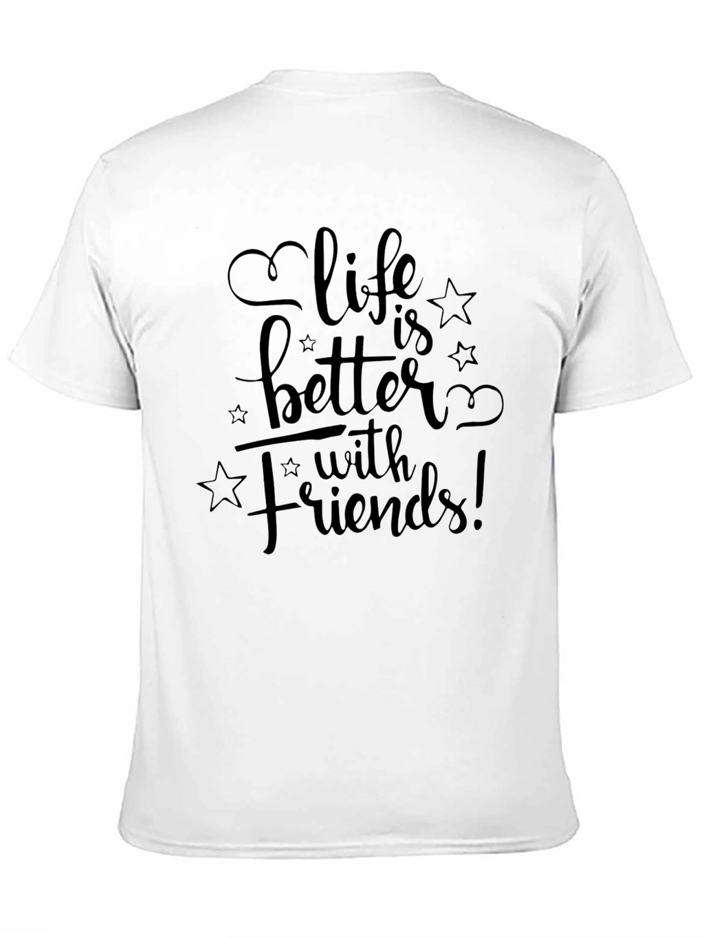 Life is Better with Friends Black Graphic Tee
