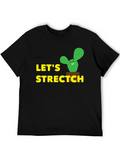 Lets Stretch Cactus T-Shirt - Black Cotton Tee