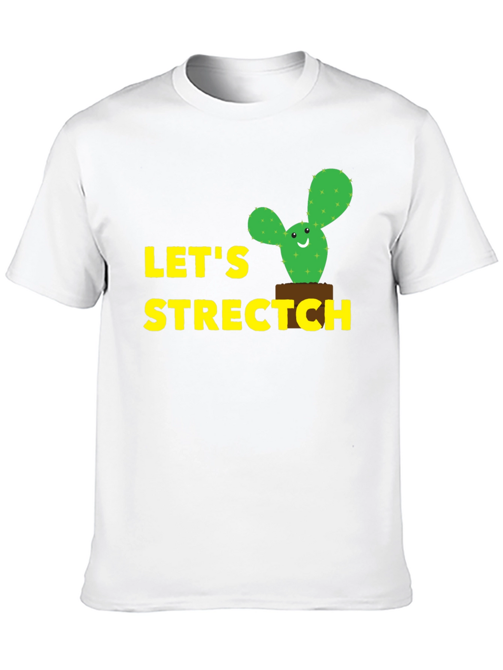 Lets Stretch Cactus T-Shirt - Black Cotton Tee