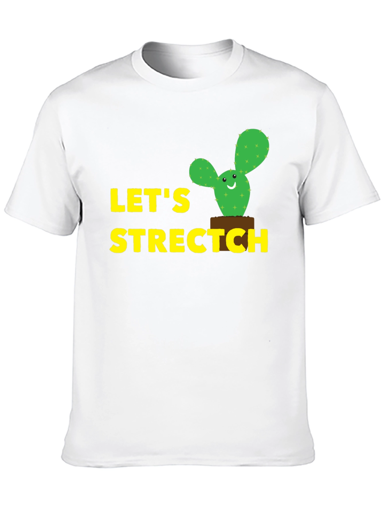 Lets Stretch Cactus T-Shirt - Black Cotton Tee