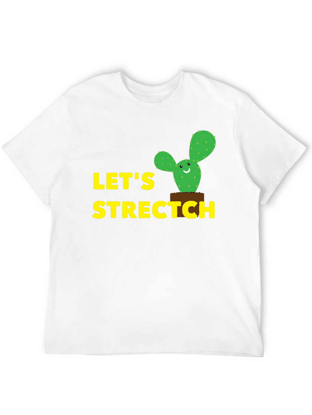 Lets Stretch Cactus T-Shirt - Black Cotton Tee