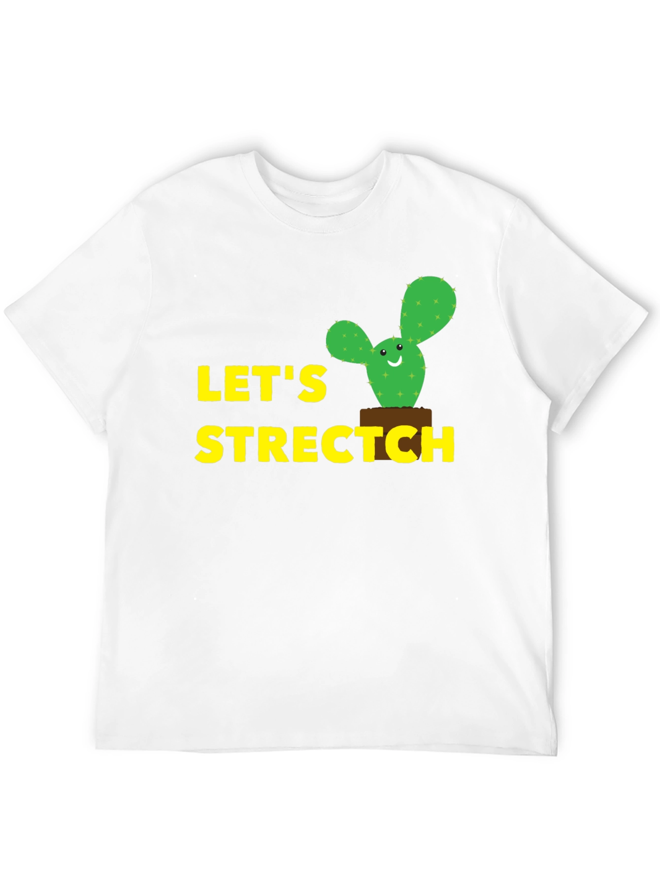 Lets Stretch Cactus T-Shirt - Black Cotton Tee