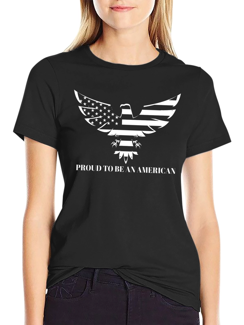 Proud American Eagle Graphic Tee - Patriotic T-Shirt