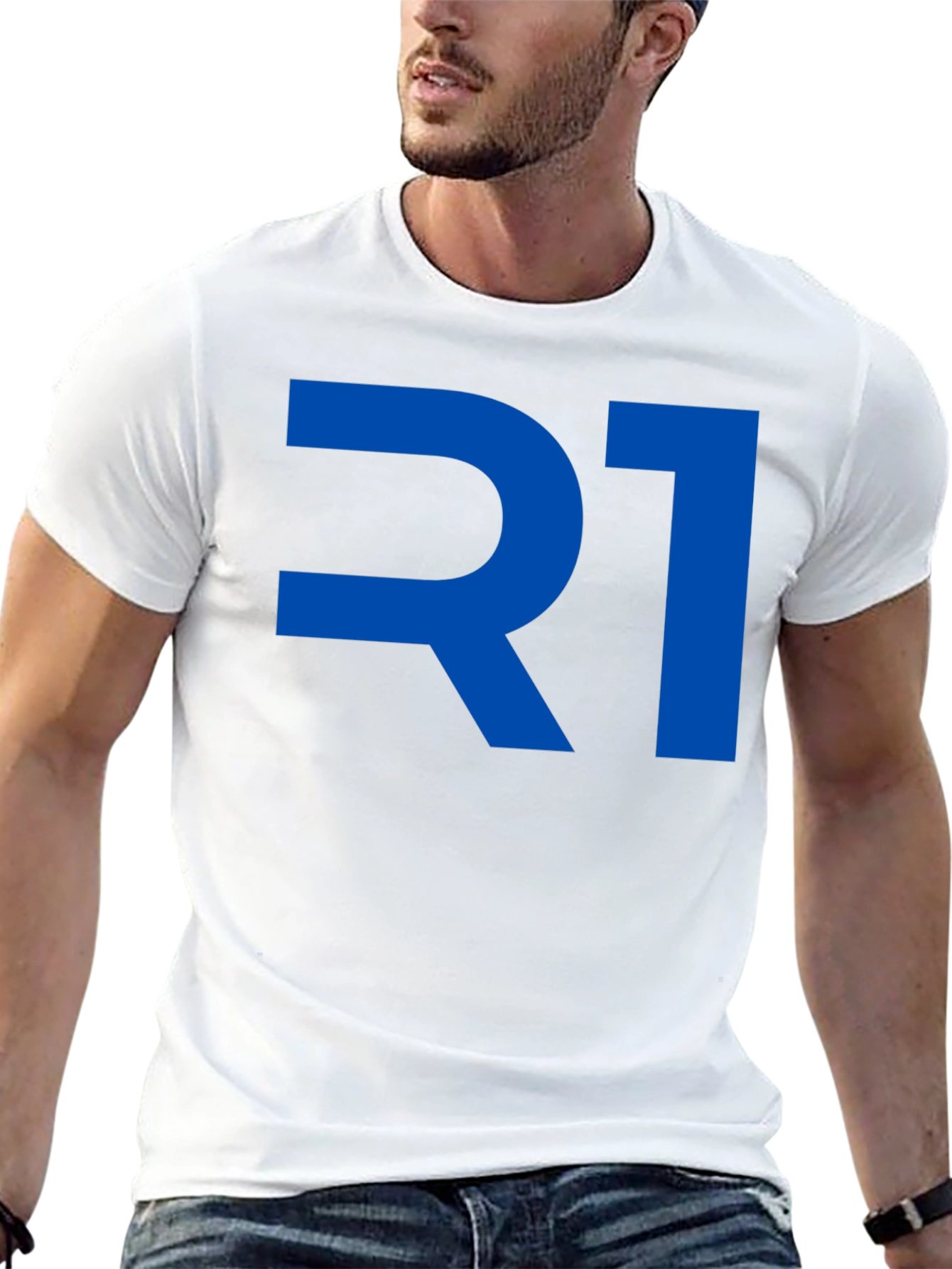 R1 Graphic Tee - Bold Blue Design