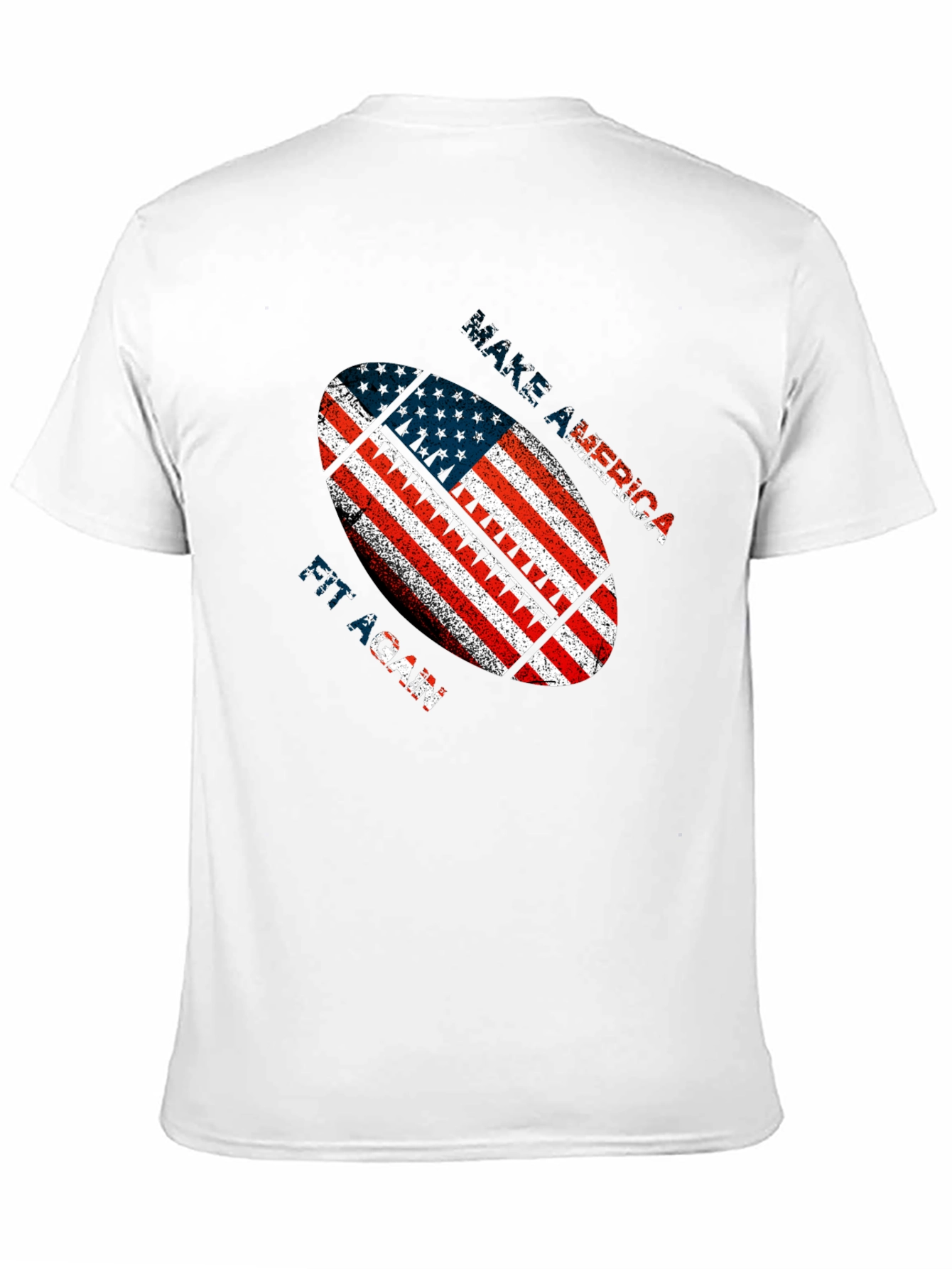 Patriotic American Football Graphic T-Shirt