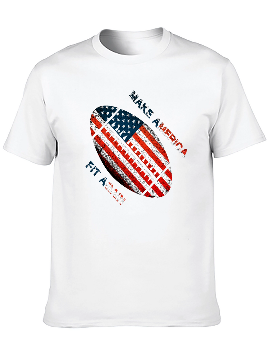 Patriotic American Football Graphic T-Shirt