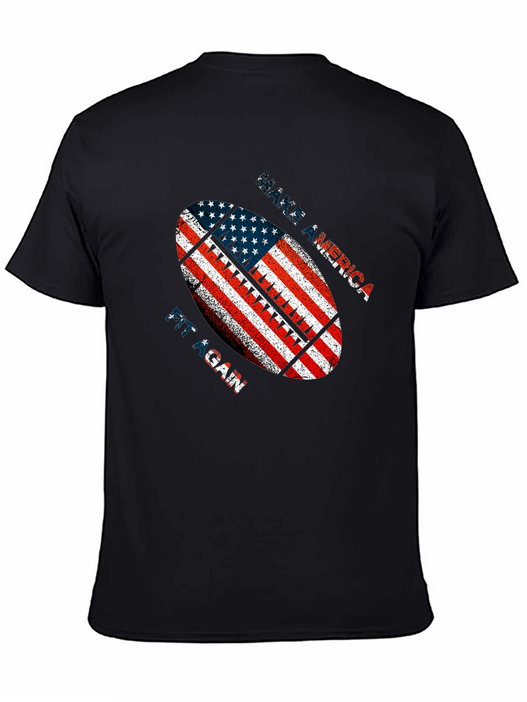 Patriotic American Football Graphic T-Shirt