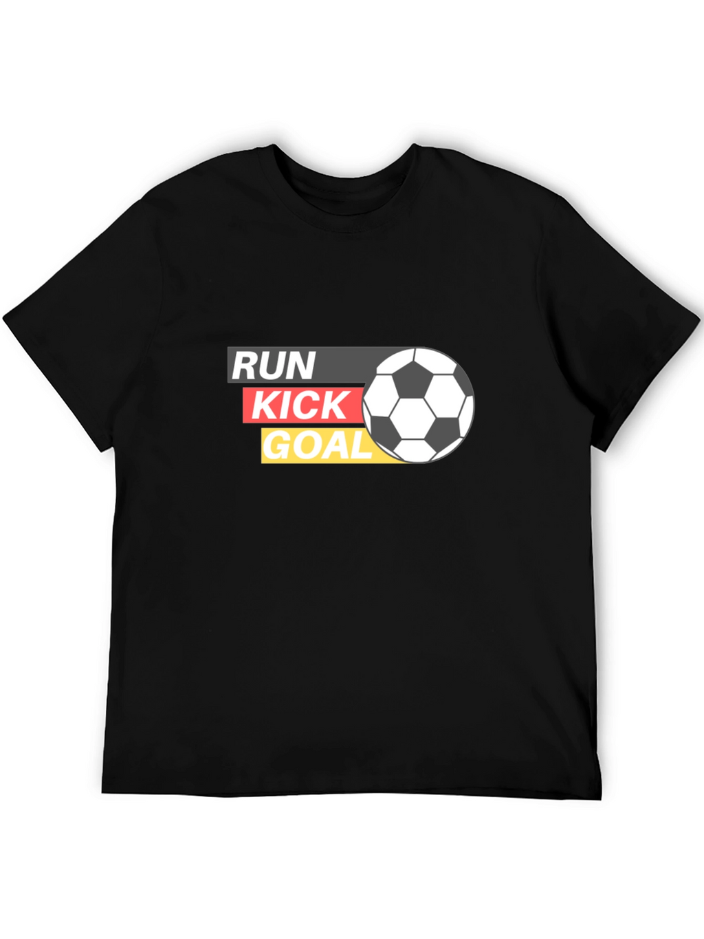 Run Kick Goal Soccer Graphic T-Shirt