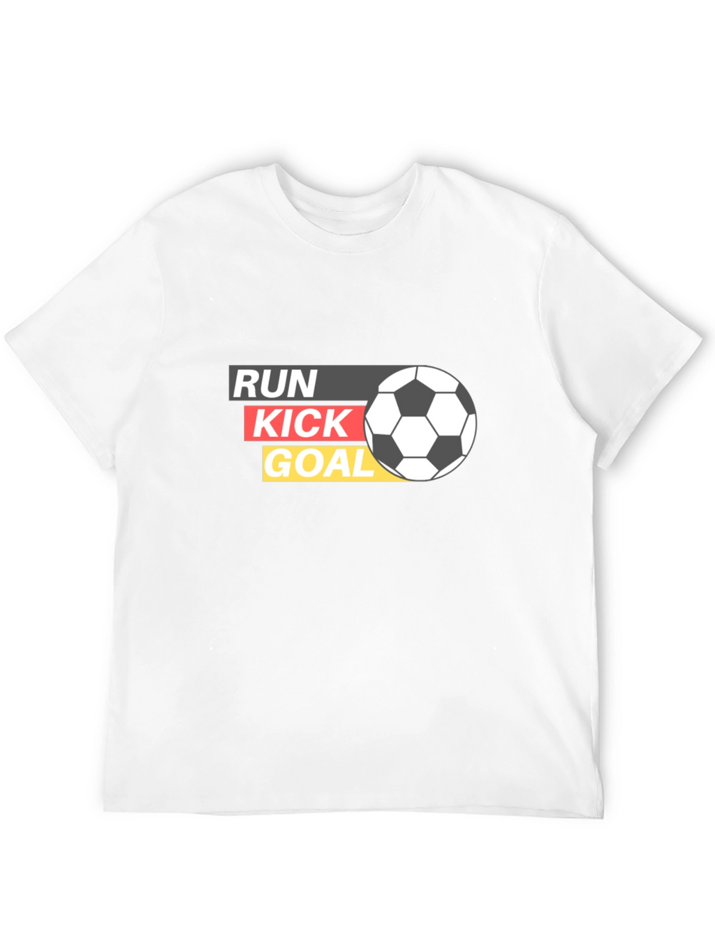 Run Kick Goal Soccer Graphic T-Shirt