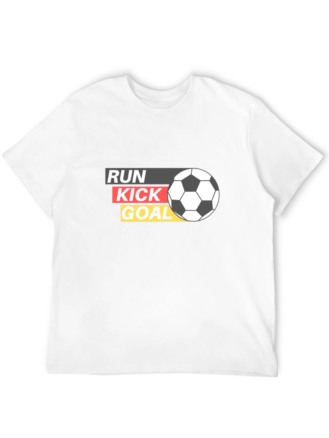 Run Kick Goal Soccer Graphic T-Shirt