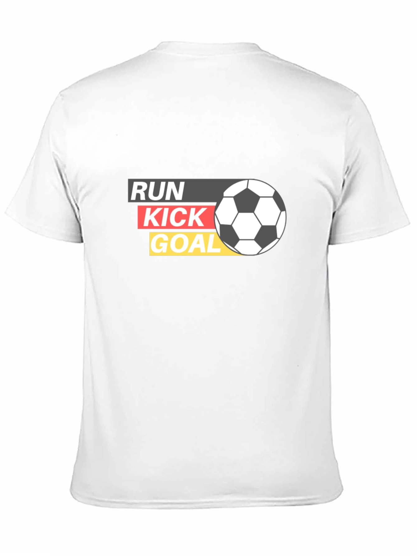 Run Kick Goal Soccer Graphic T-Shirt