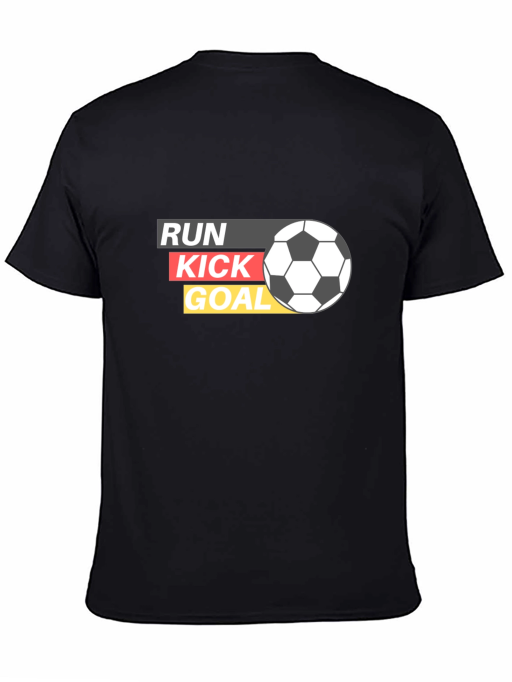 Run Kick Goal Soccer Graphic T-Shirt