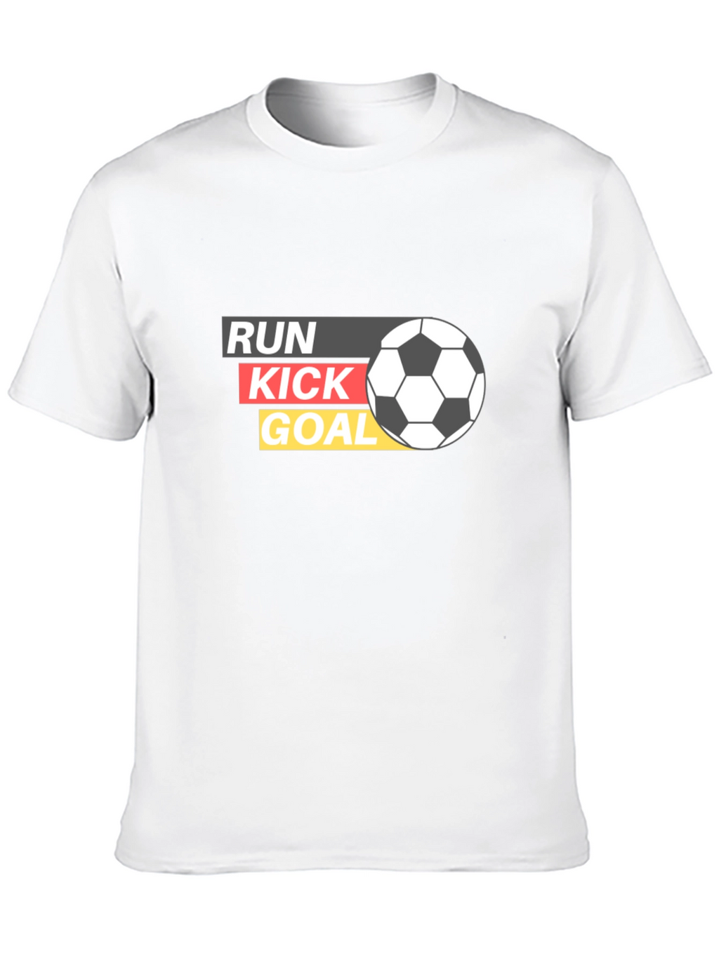 Run Kick Goal Soccer Graphic T-Shirt