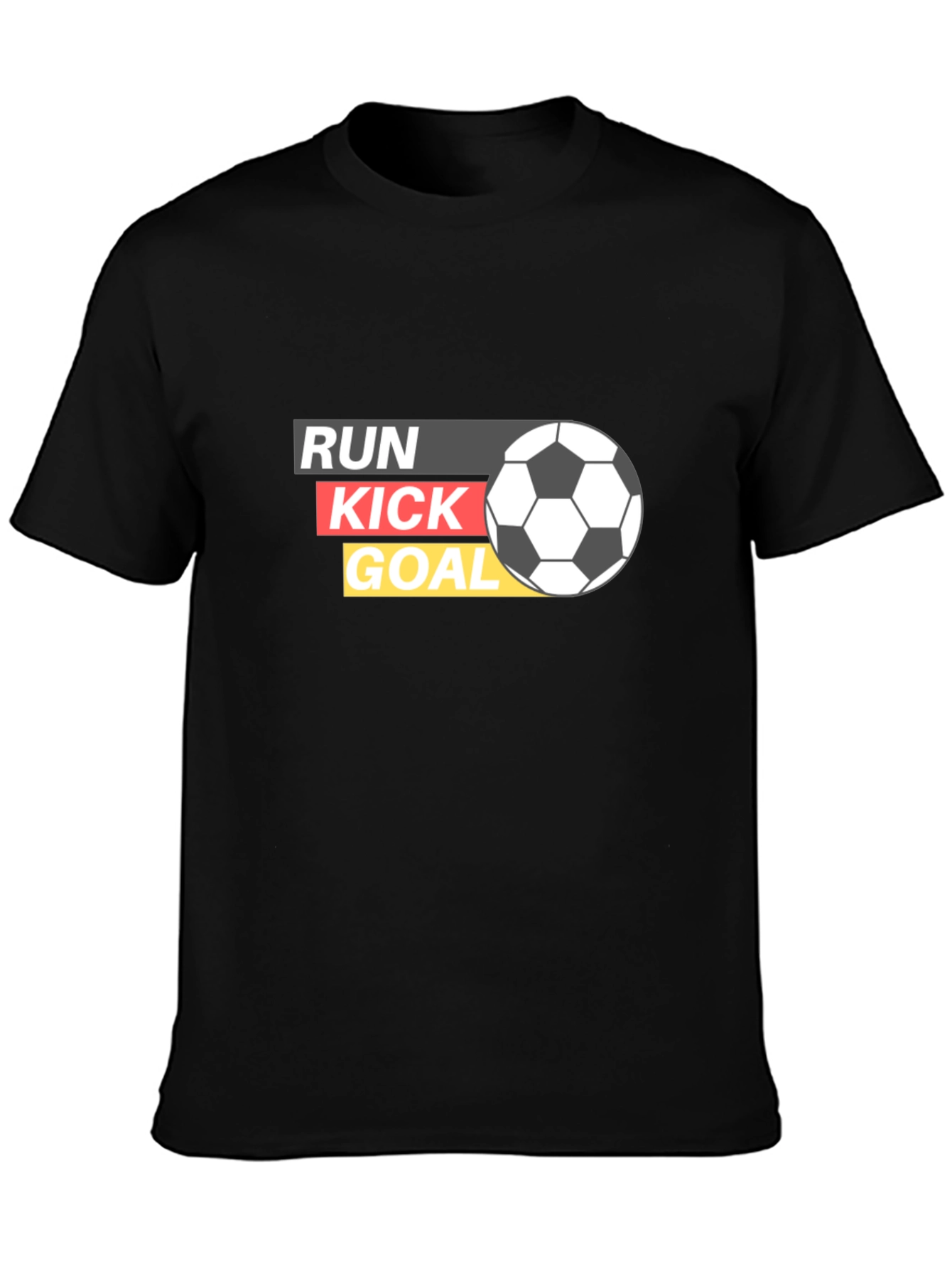 Run Kick Goal Soccer Graphic T-Shirt