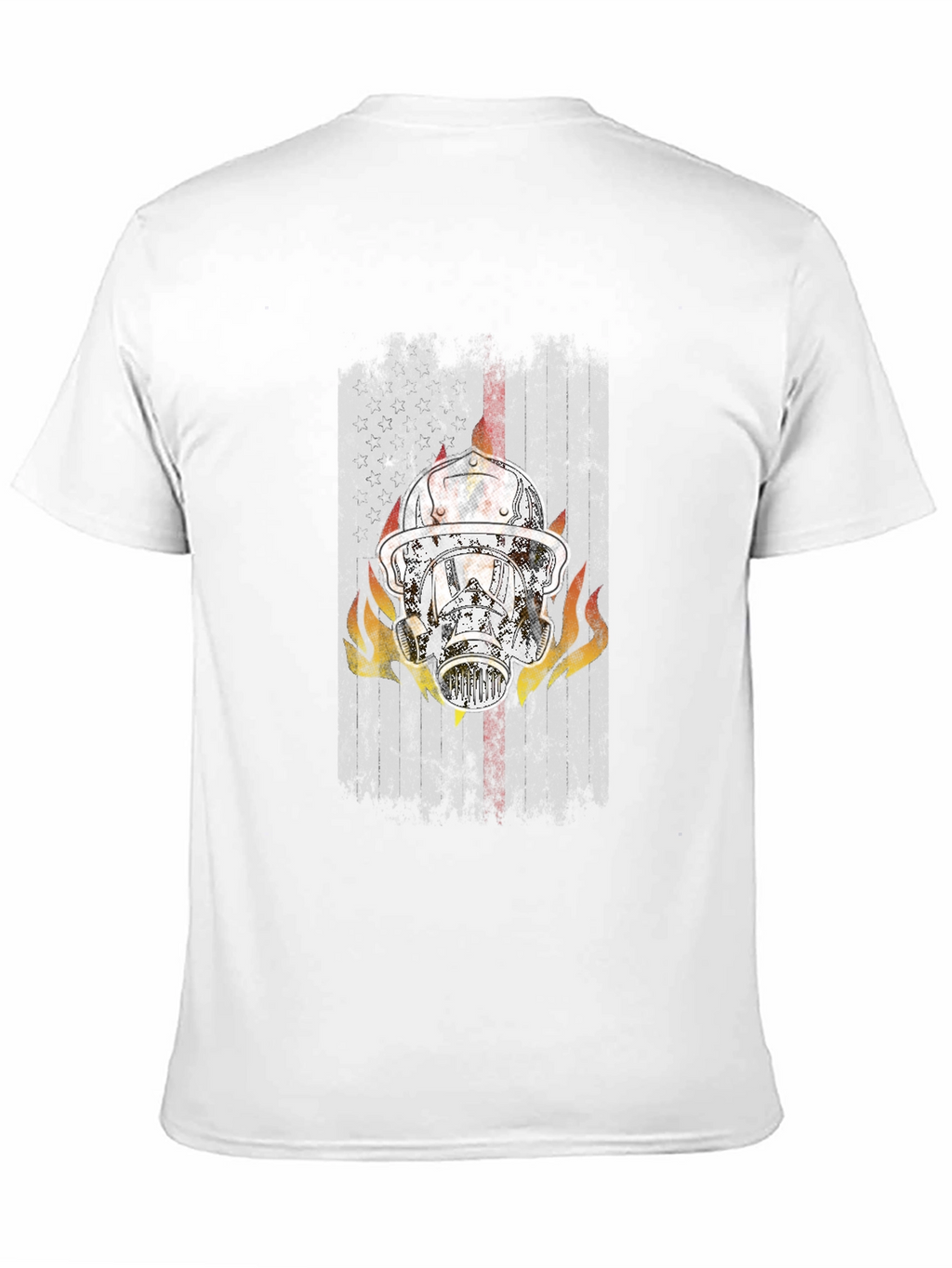 Firefighter Helmet Graphic Tee - Black