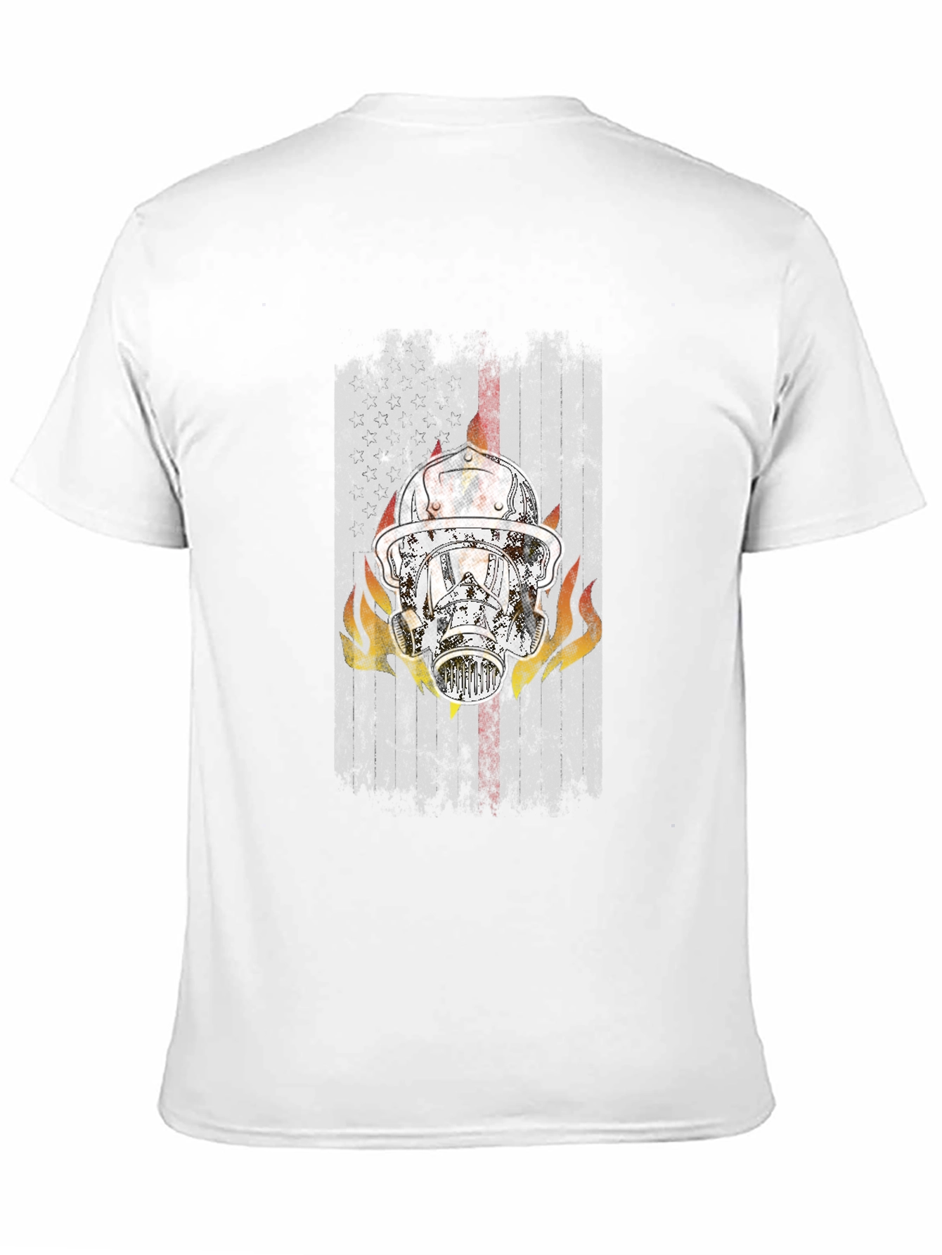 Firefighter Helmet Graphic Tee - Black