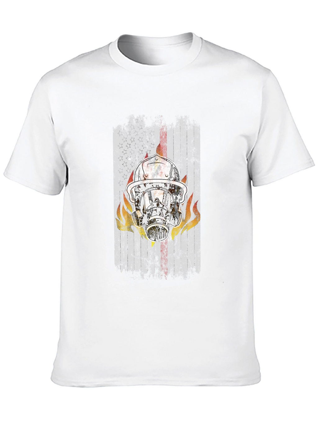 Firefighter Helmet Graphic Tee - Black