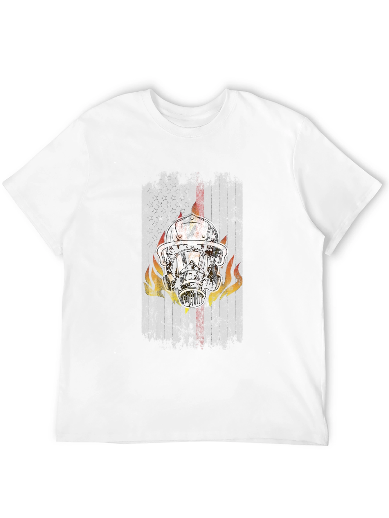 Firefighter Helmet Graphic Tee - Black