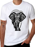 Elephant Graphic Print Tee - Stylish & Unique