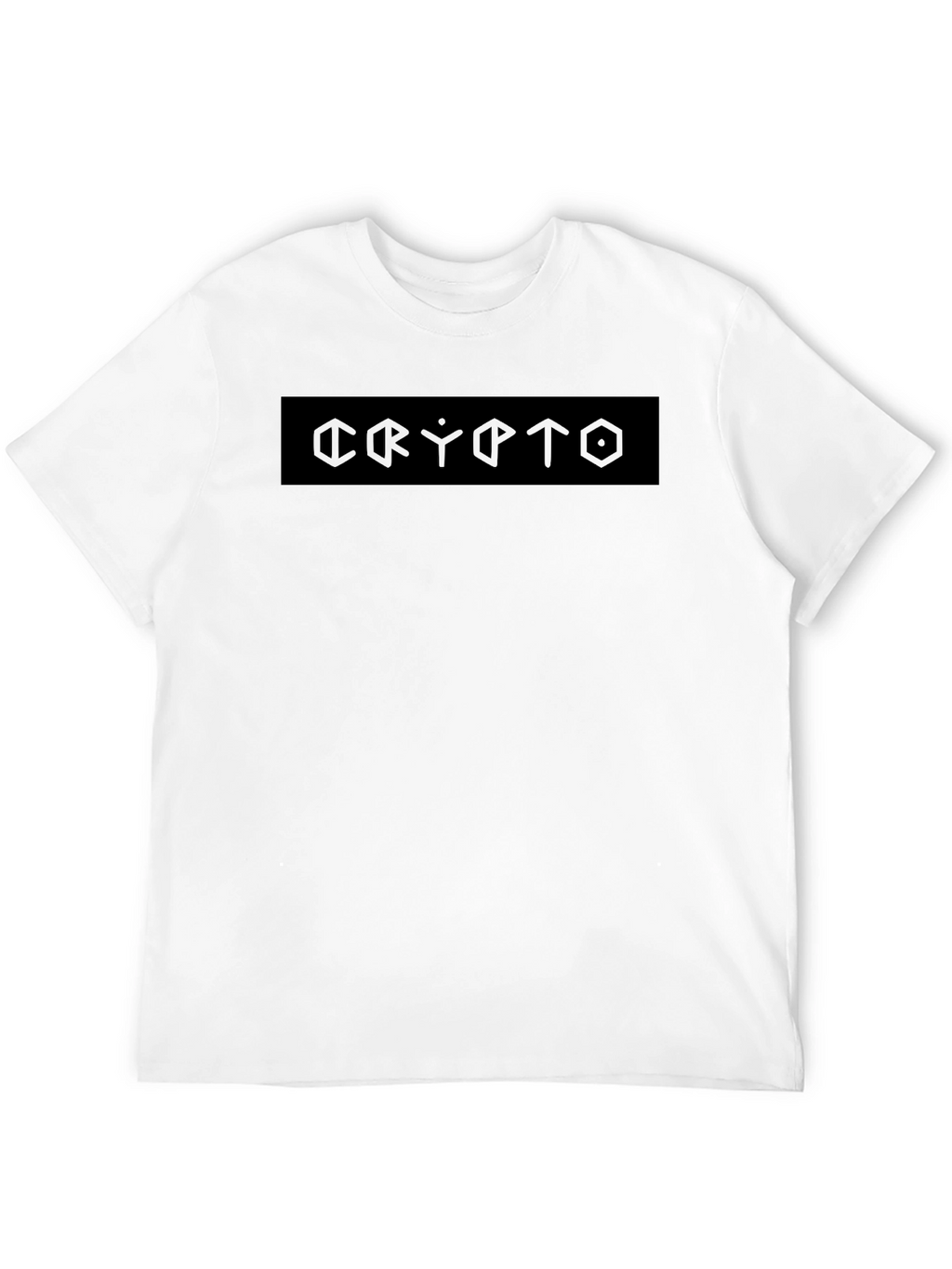 Crypto Graphic Tee - Black Cotton Casual Shirt