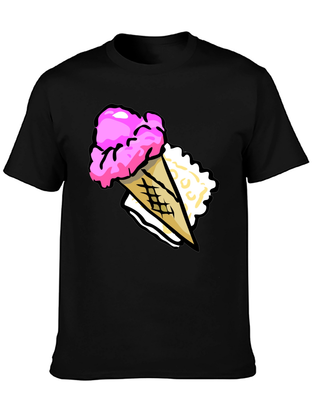 Ice Cream Cone Graphic T-Shirt - Summer Fun
