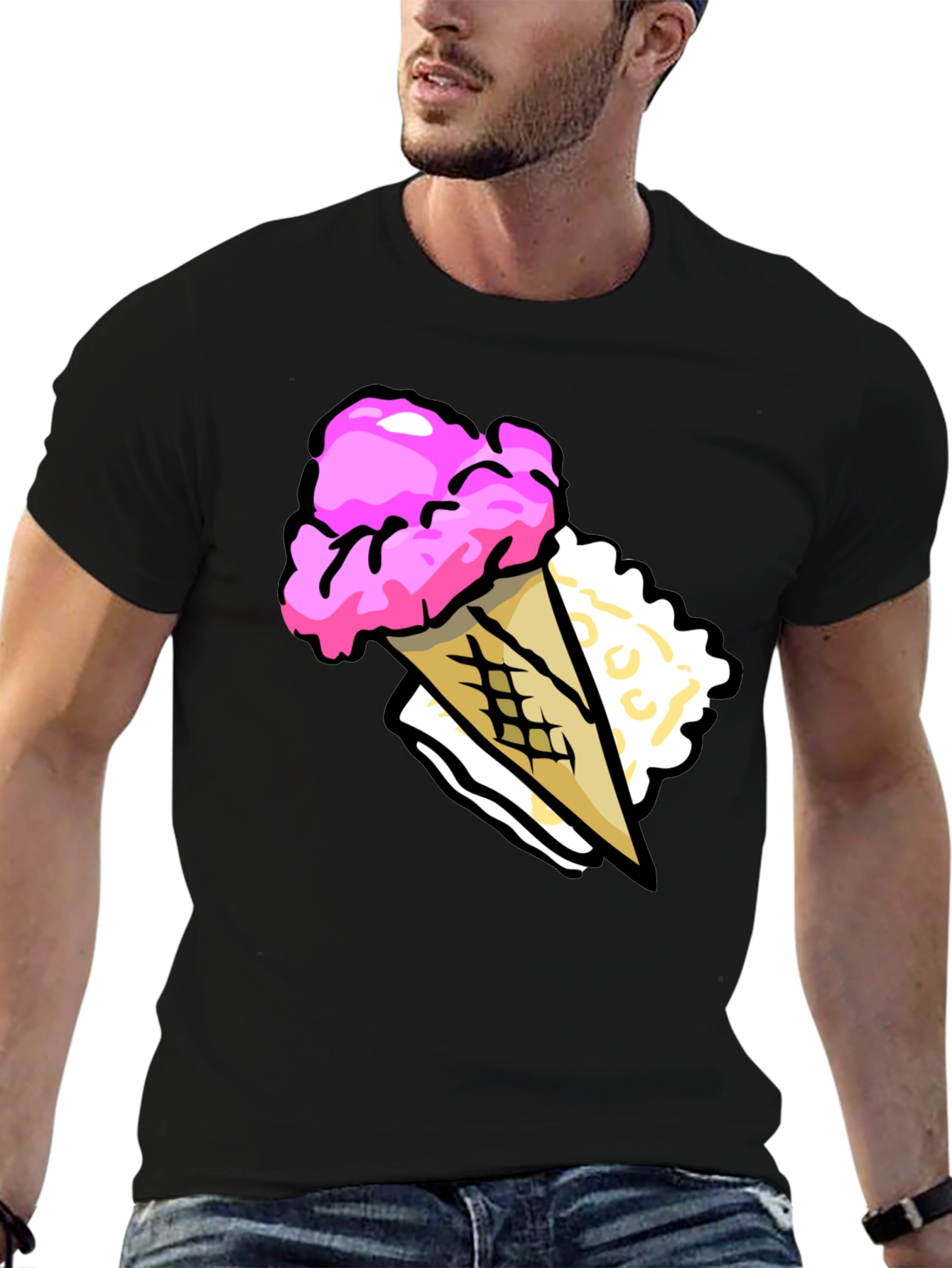 Ice Cream Cone Graphic T-Shirt - Summer Fun