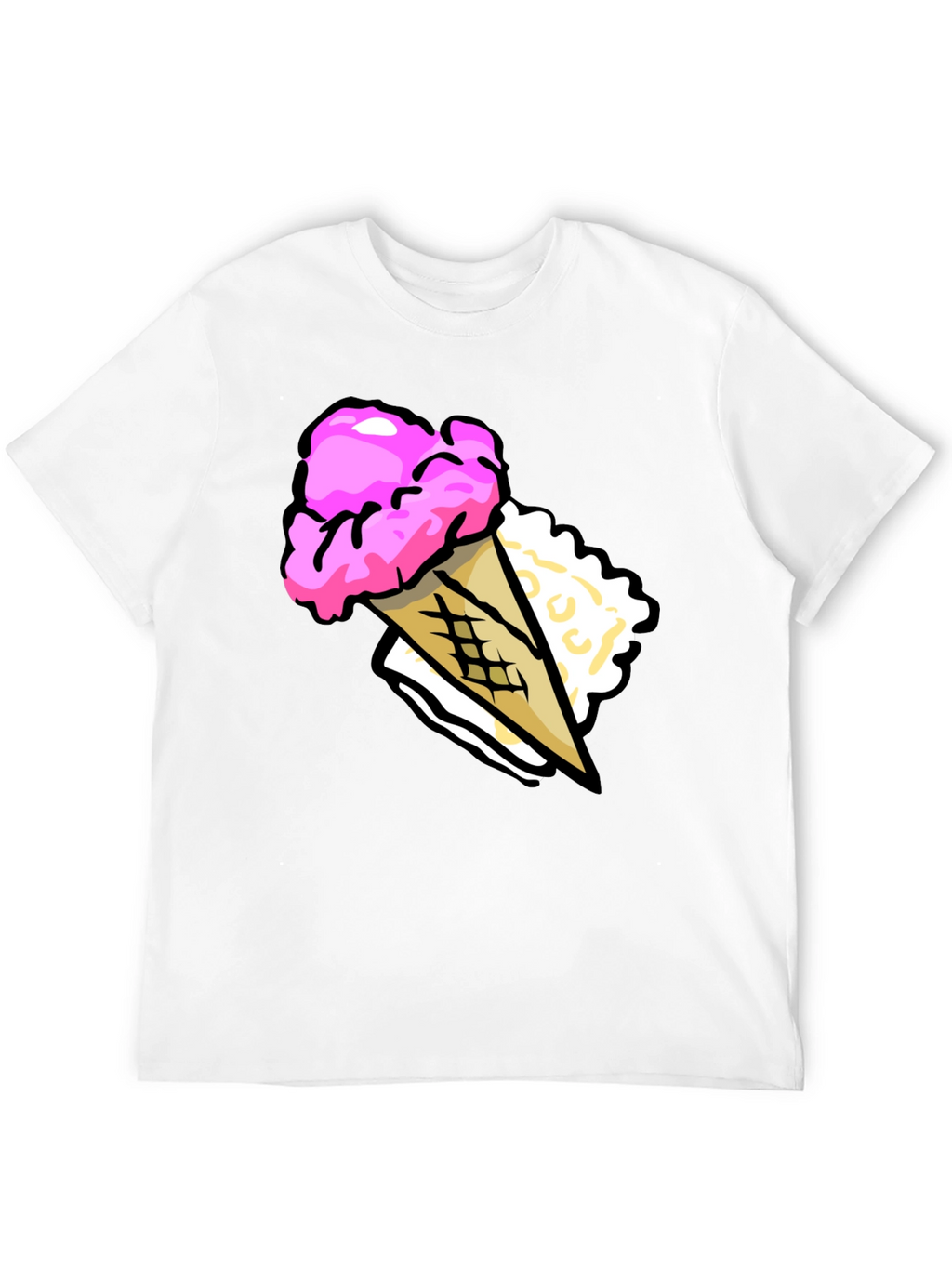 Ice Cream Cone Graphic T-Shirt - Summer Fun