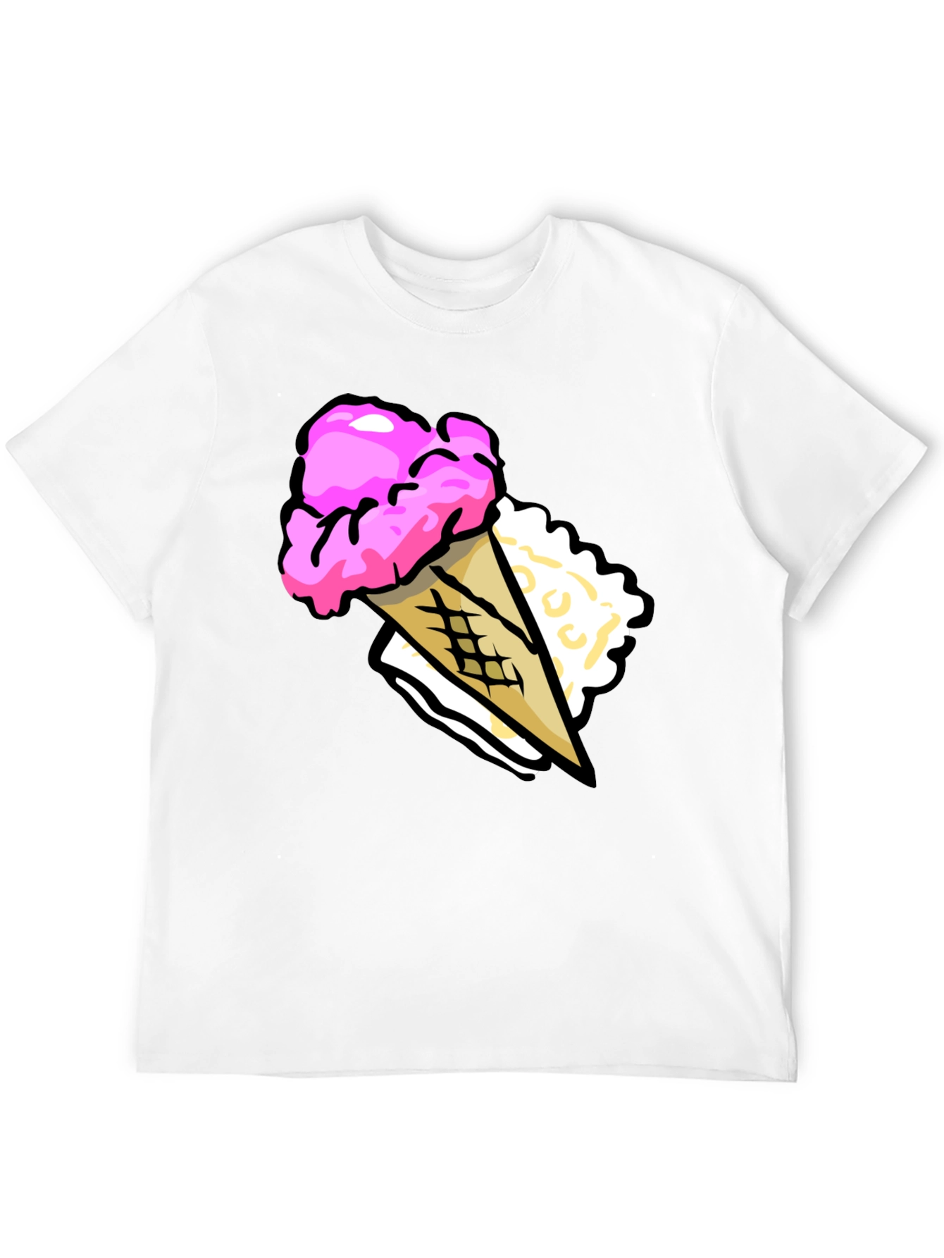 Ice Cream Cone Graphic T-Shirt - Summer Fun