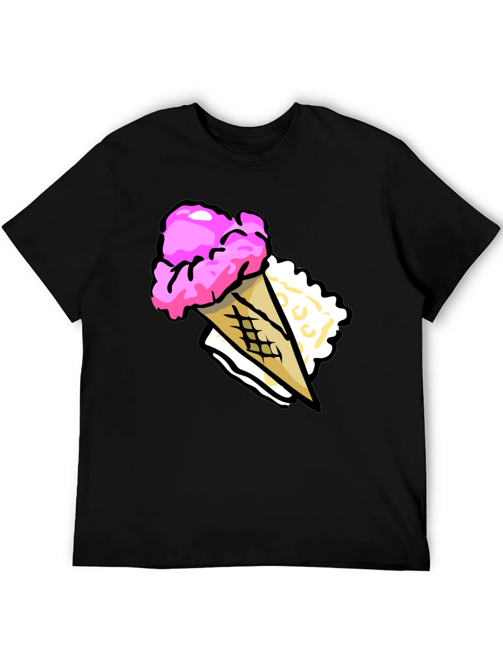 Ice Cream Cone Graphic T-Shirt - Summer Fun