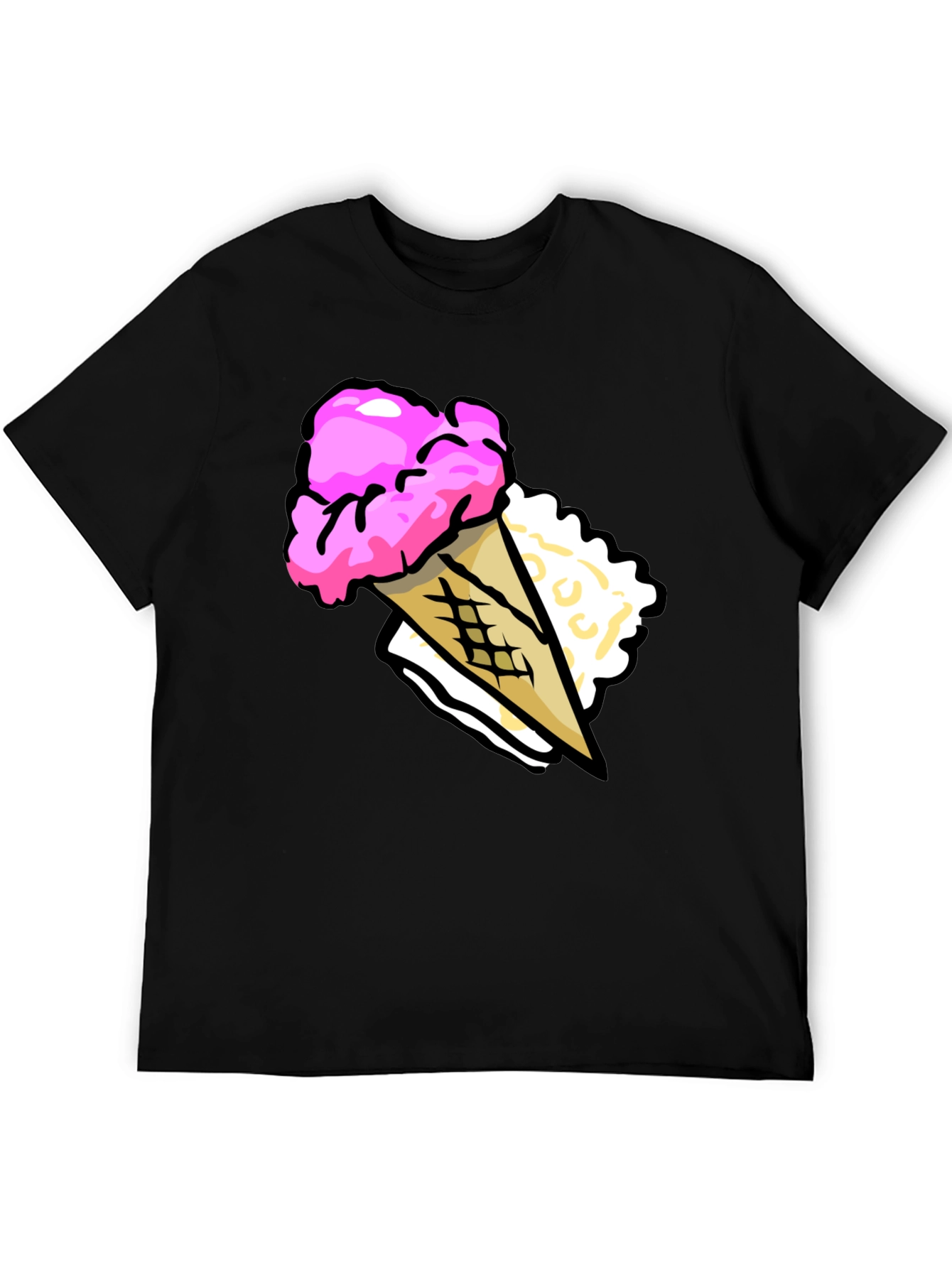Ice Cream Cone Graphic T-Shirt - Summer Fun
