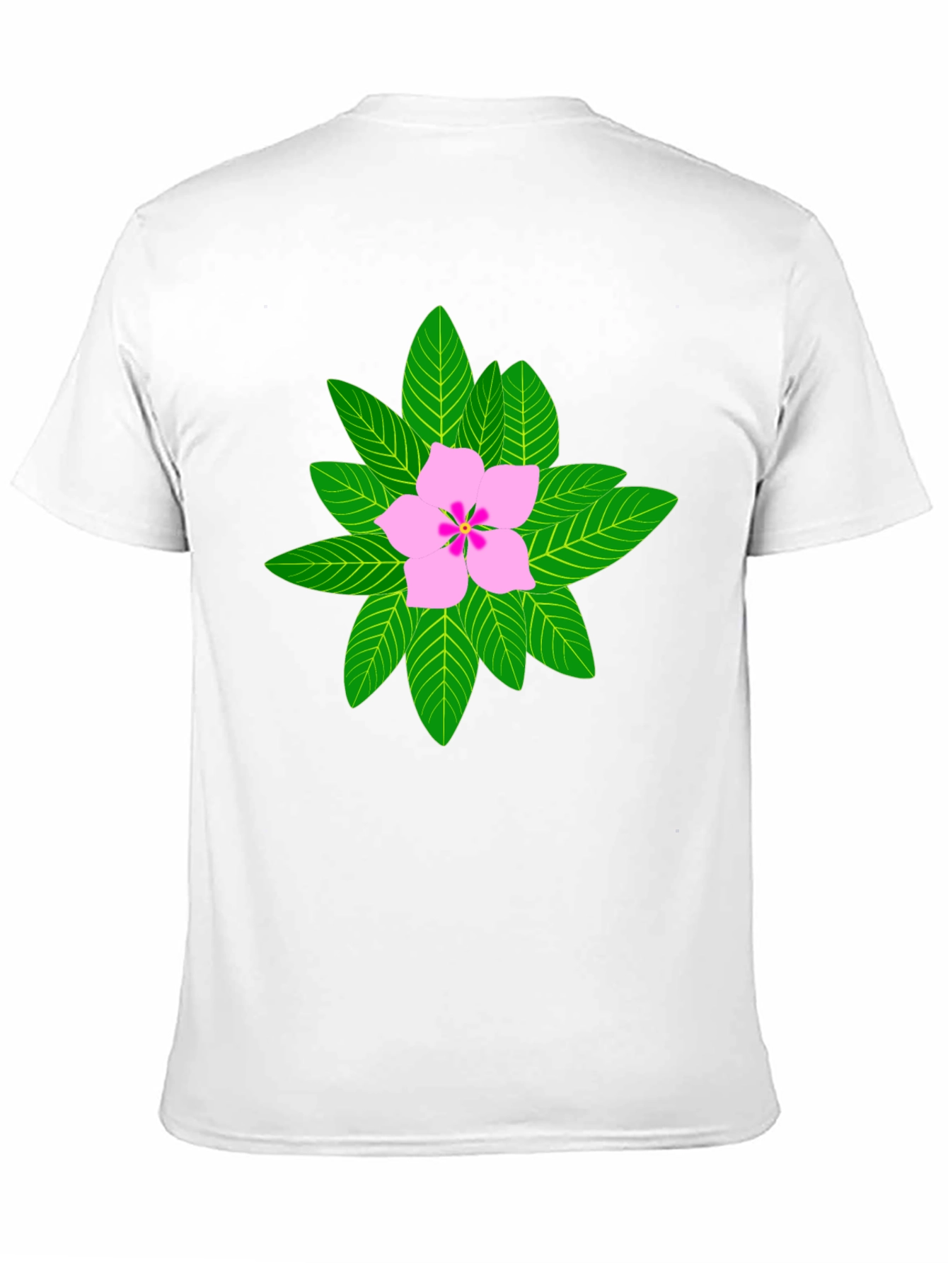 Floral Print T-Shirt - Black Cotton Blend