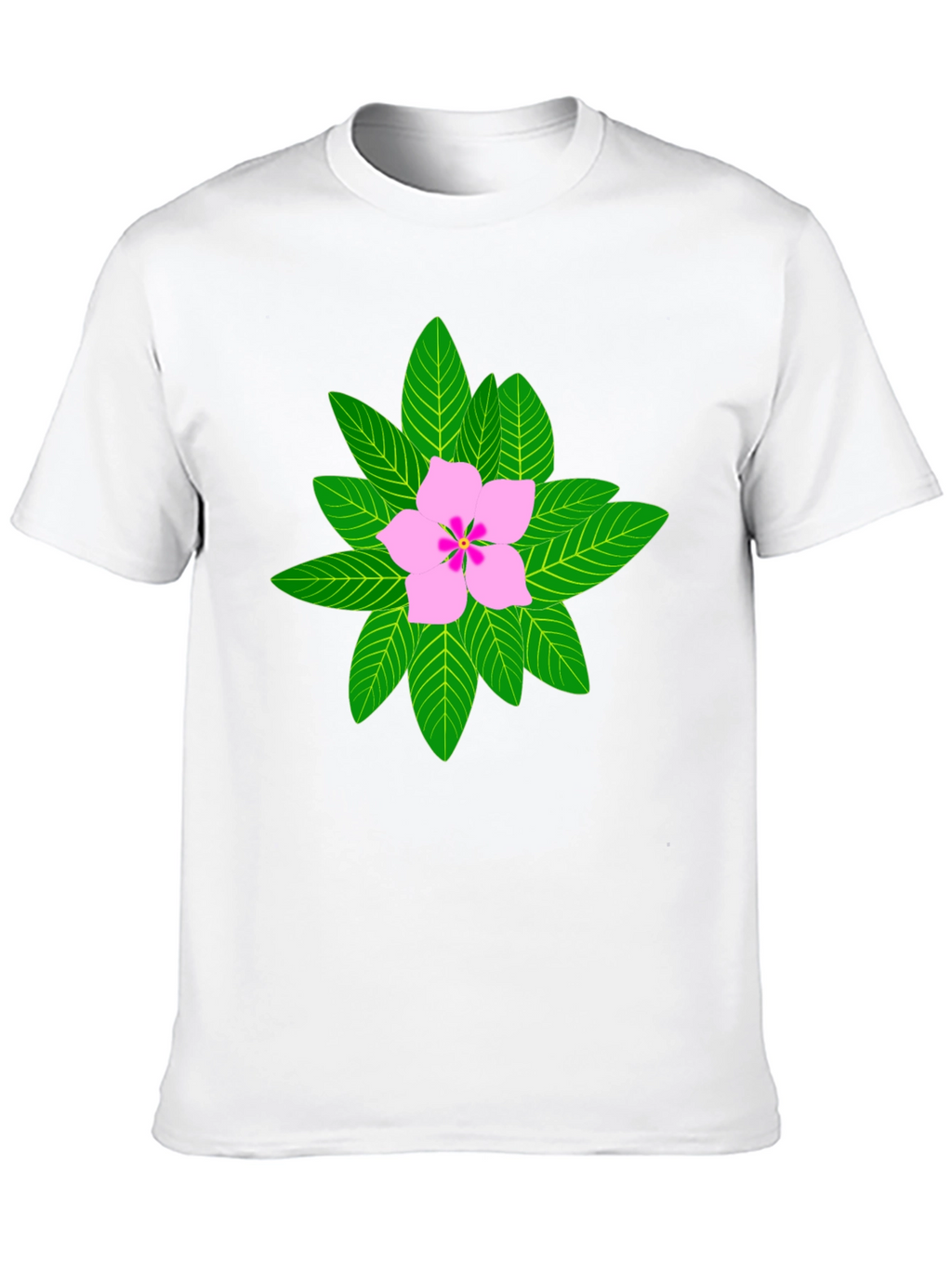 Floral Print T-Shirt - Black Cotton Blend