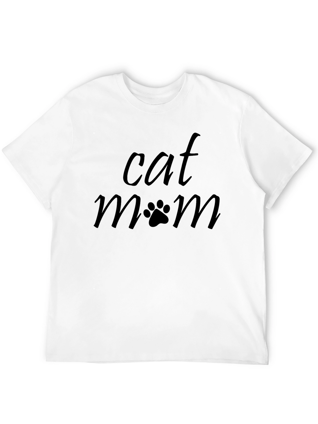 Cat Mom Graphic T-Shirt - Black