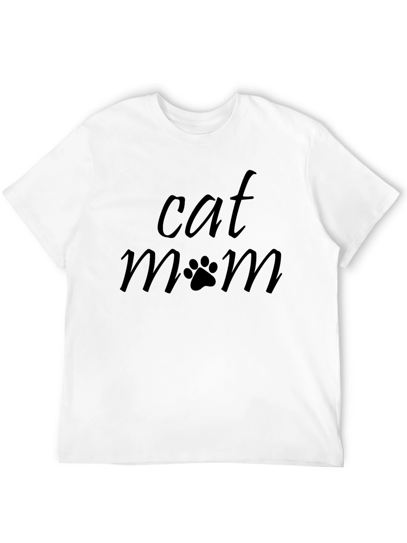 Cat Mom Graphic T-Shirt - Black